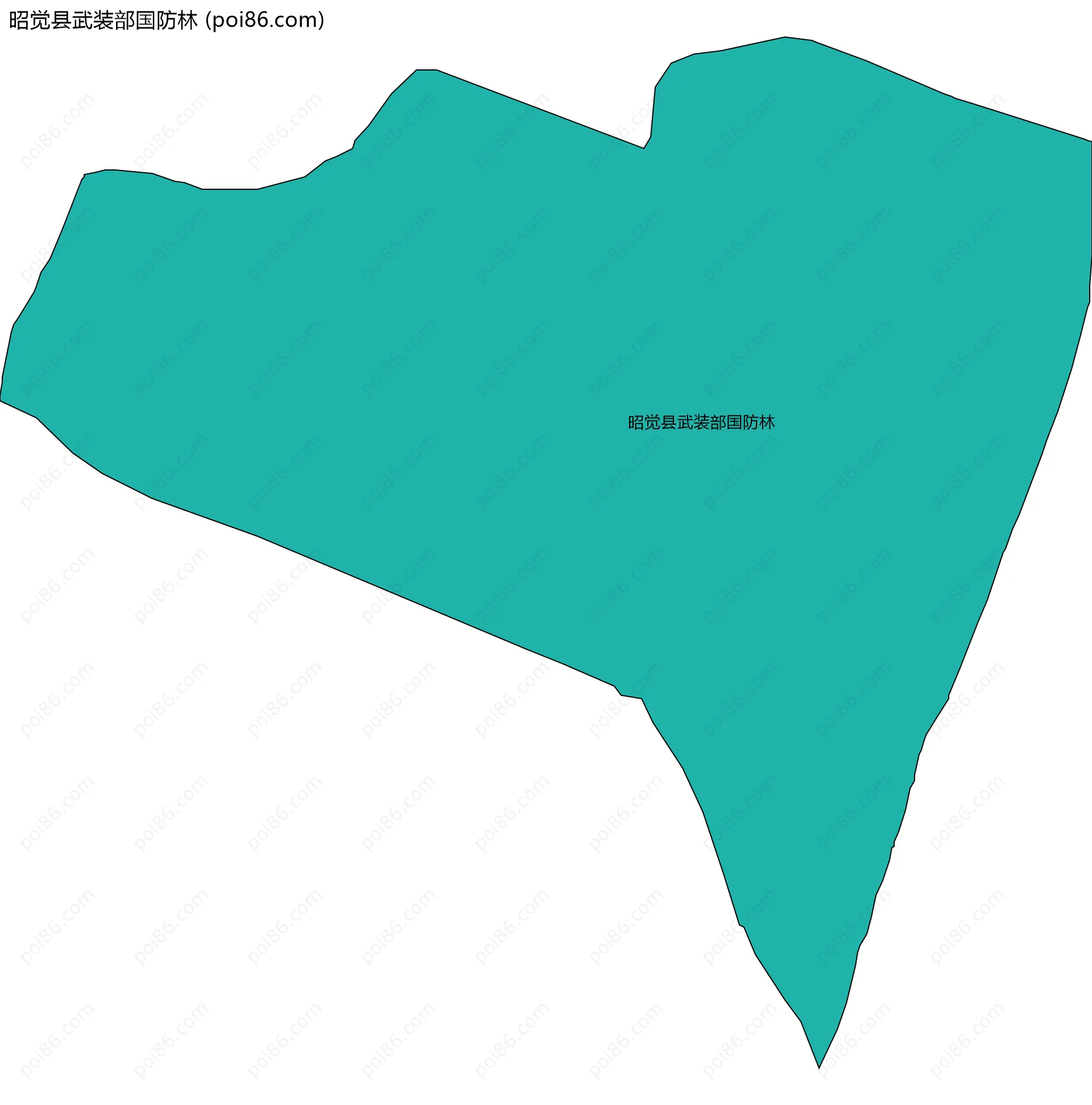 昭觉县武装部国防林边界地图