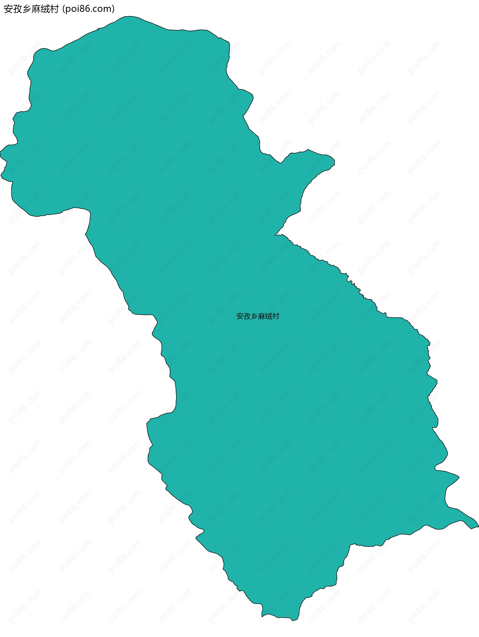 安孜乡麻绒村边界地图