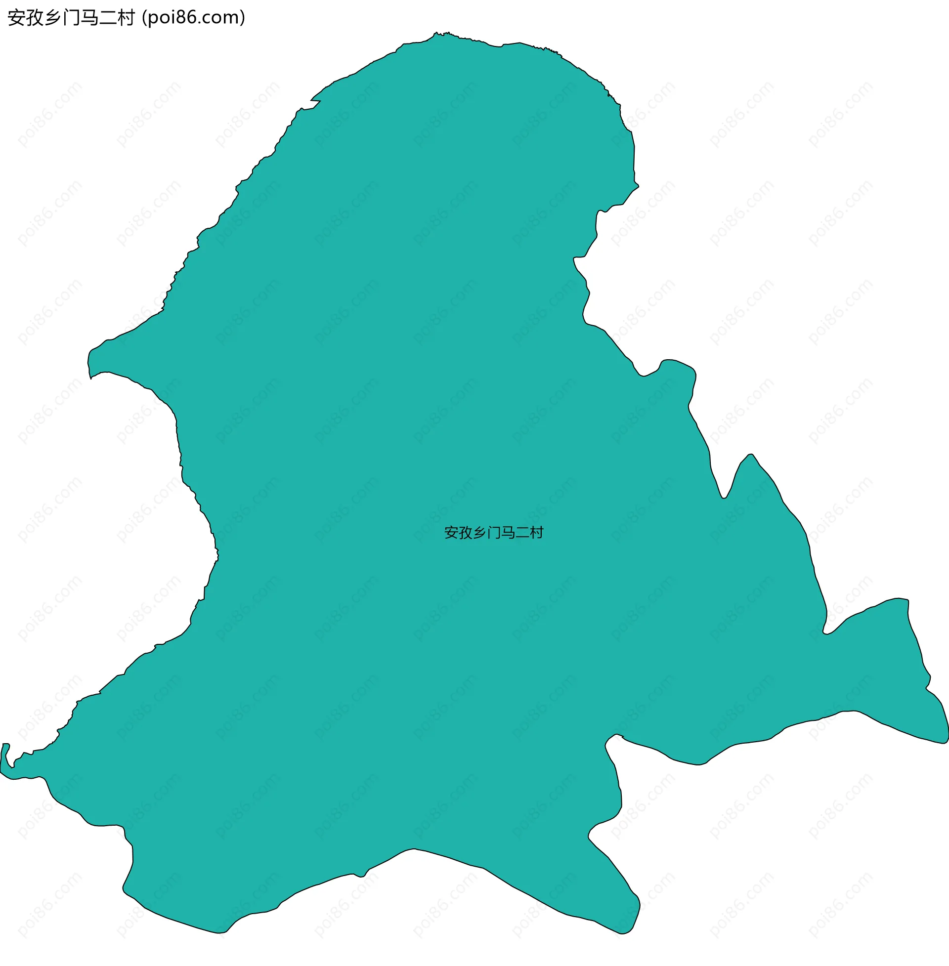 安孜乡门马二村边界地图