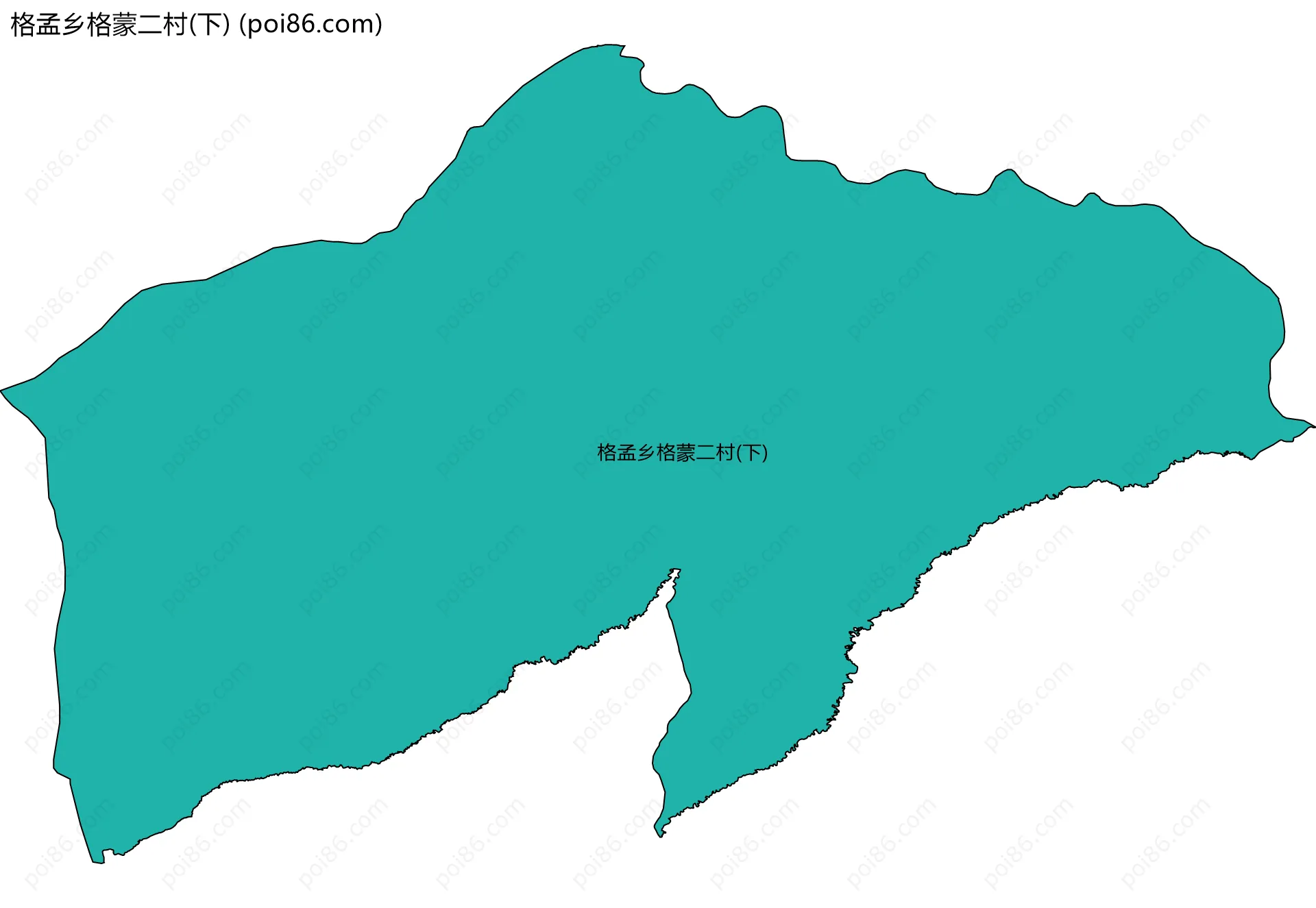 格孟乡格蒙二村(下)边界地图