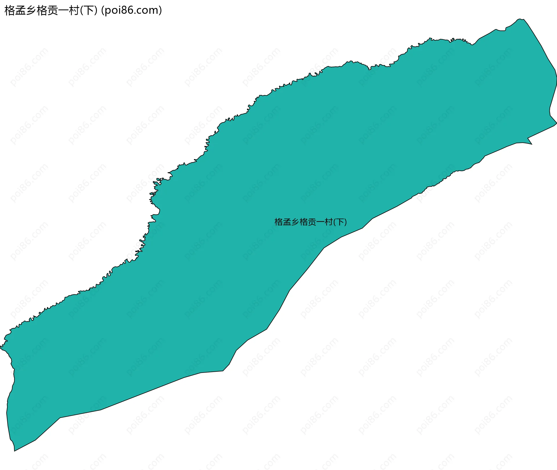 格孟乡格贡一村(下)边界地图