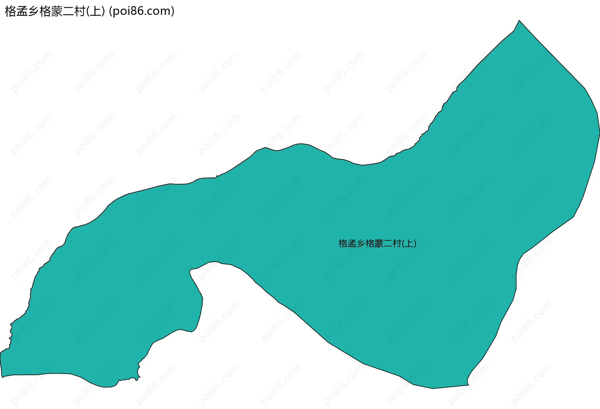 格孟乡格蒙二村(上)边界地图