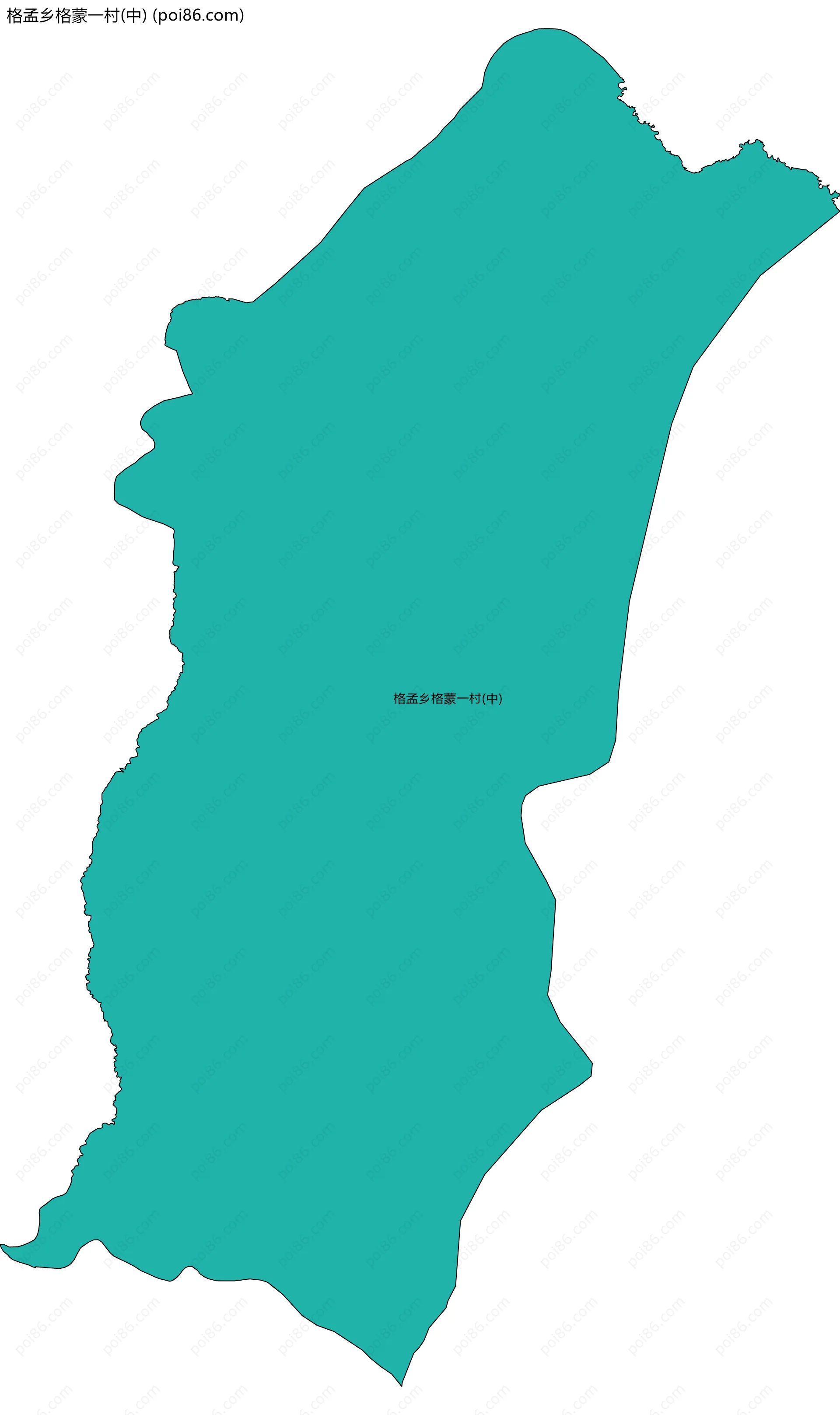 格孟乡格蒙一村(中)边界地图