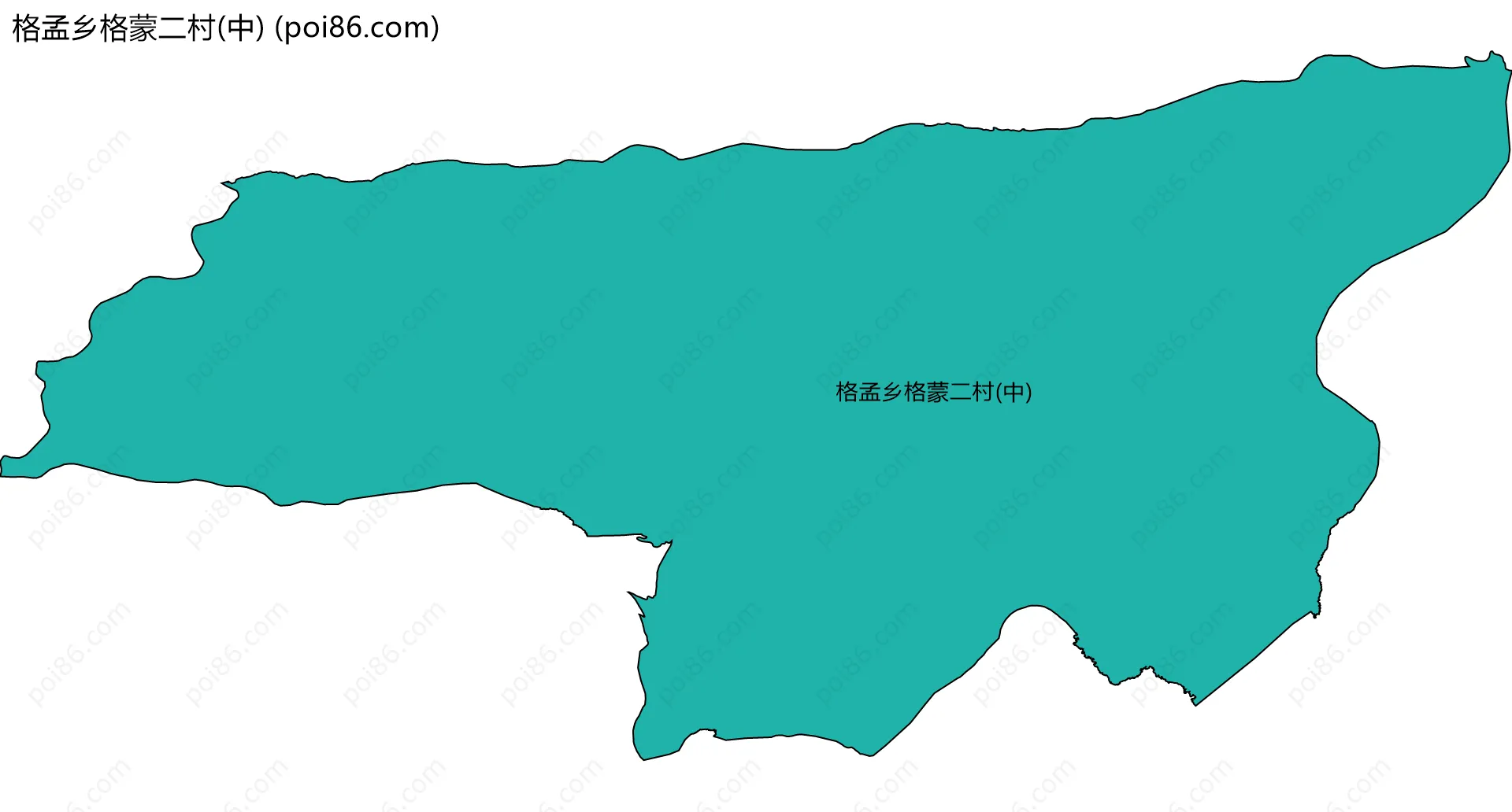 格孟乡格蒙二村(中)边界地图
