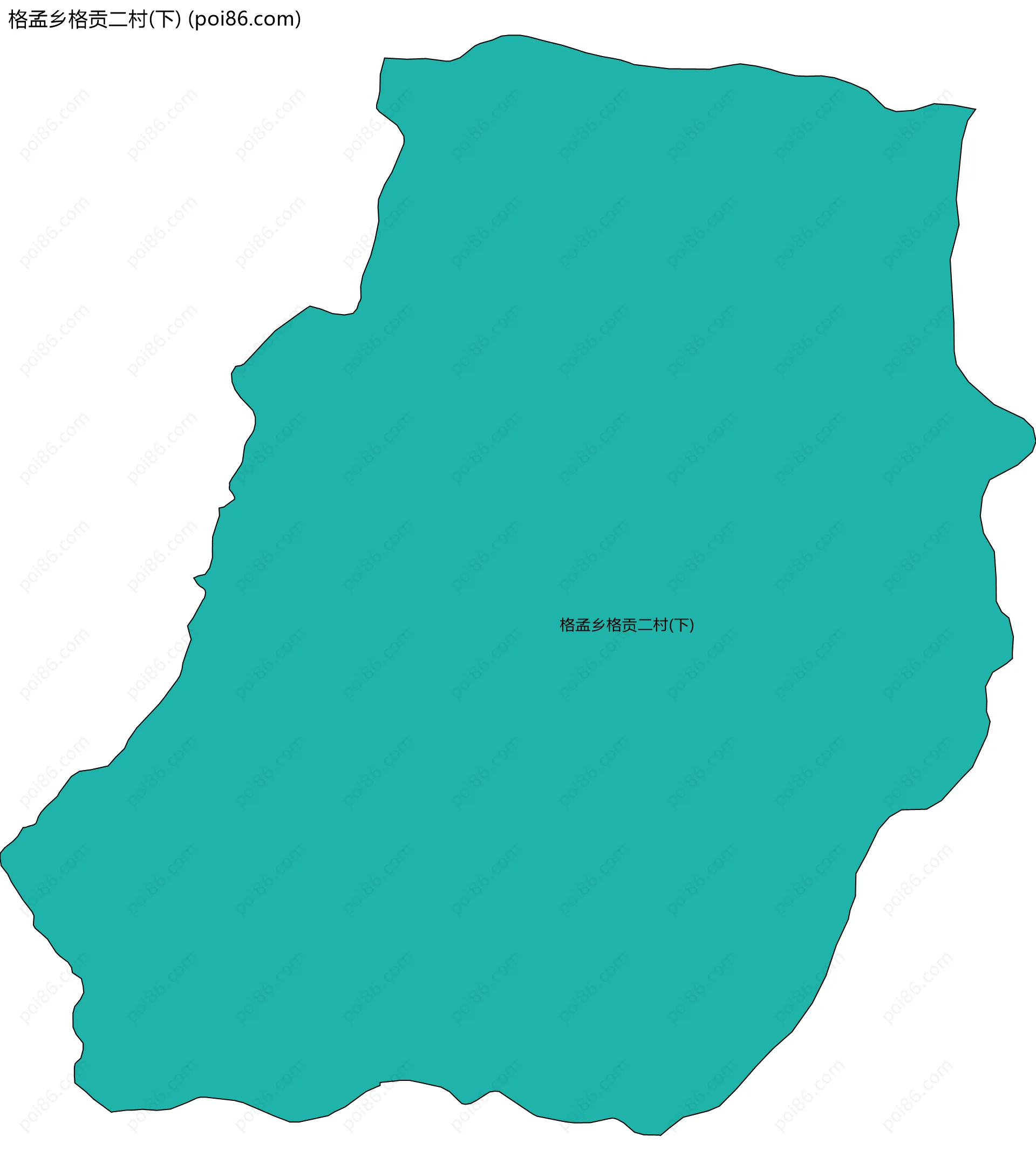 格孟乡格贡二村(下)边界地图