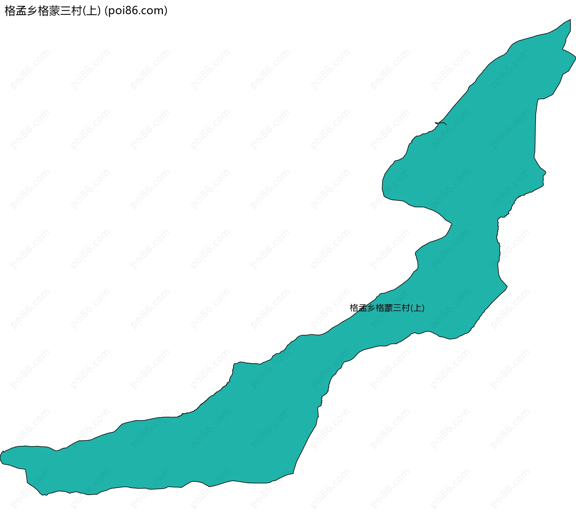 格孟乡格蒙三村(上)边界地图