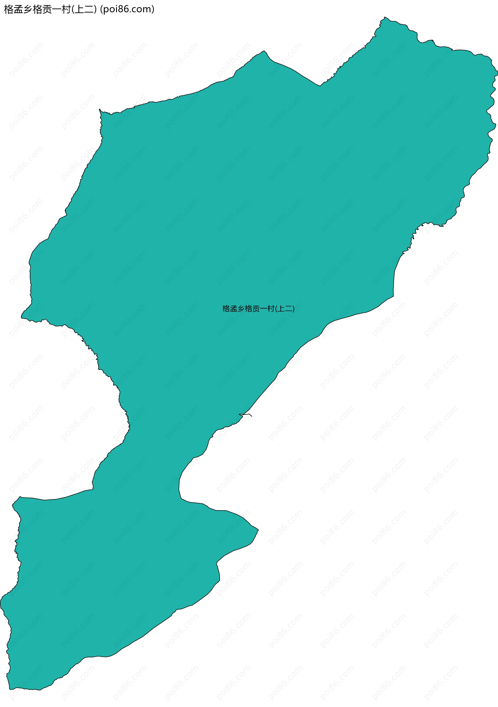 格孟乡格贡一村(上二)边界地图