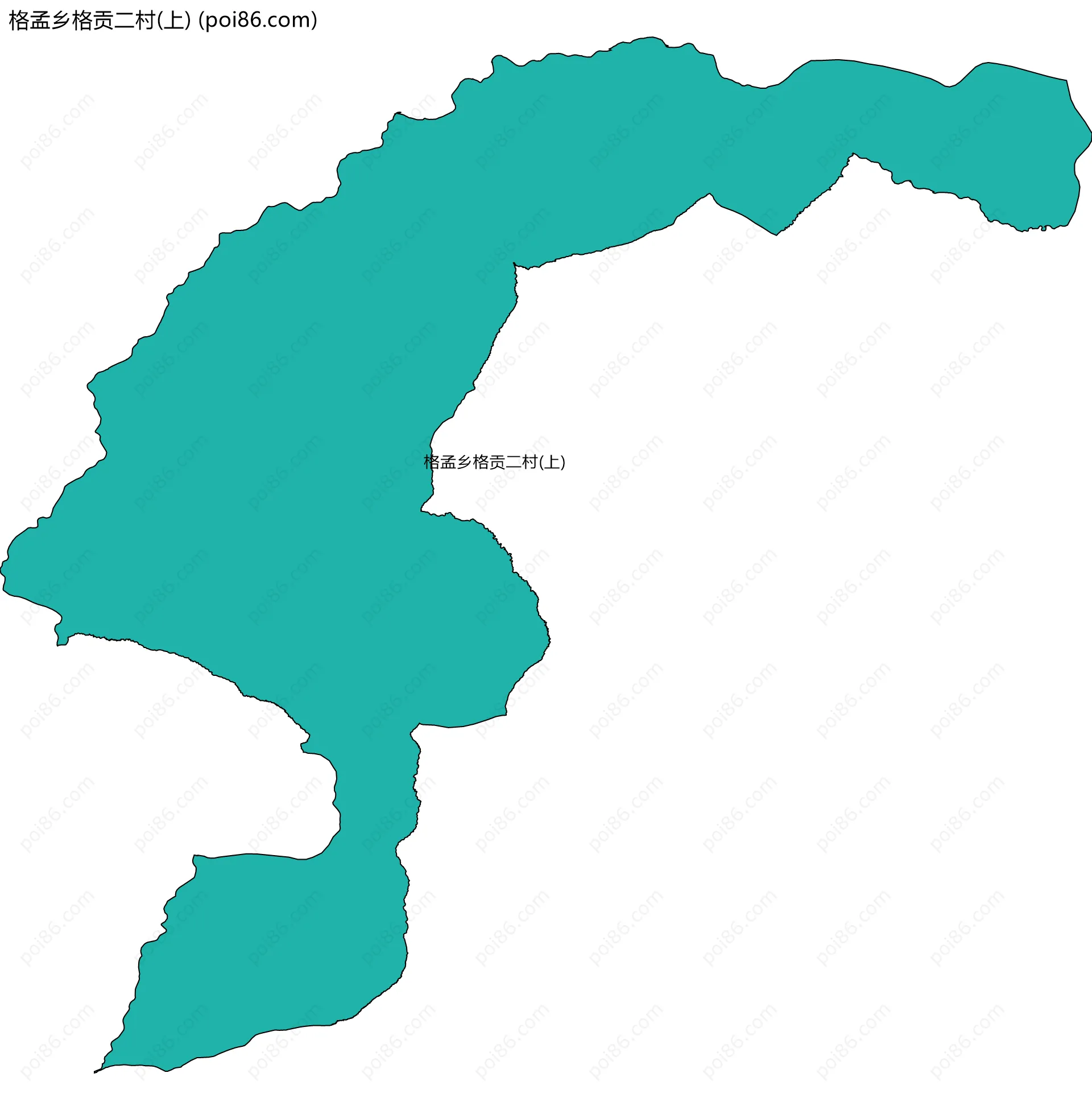 格孟乡格贡二村(上)边界地图