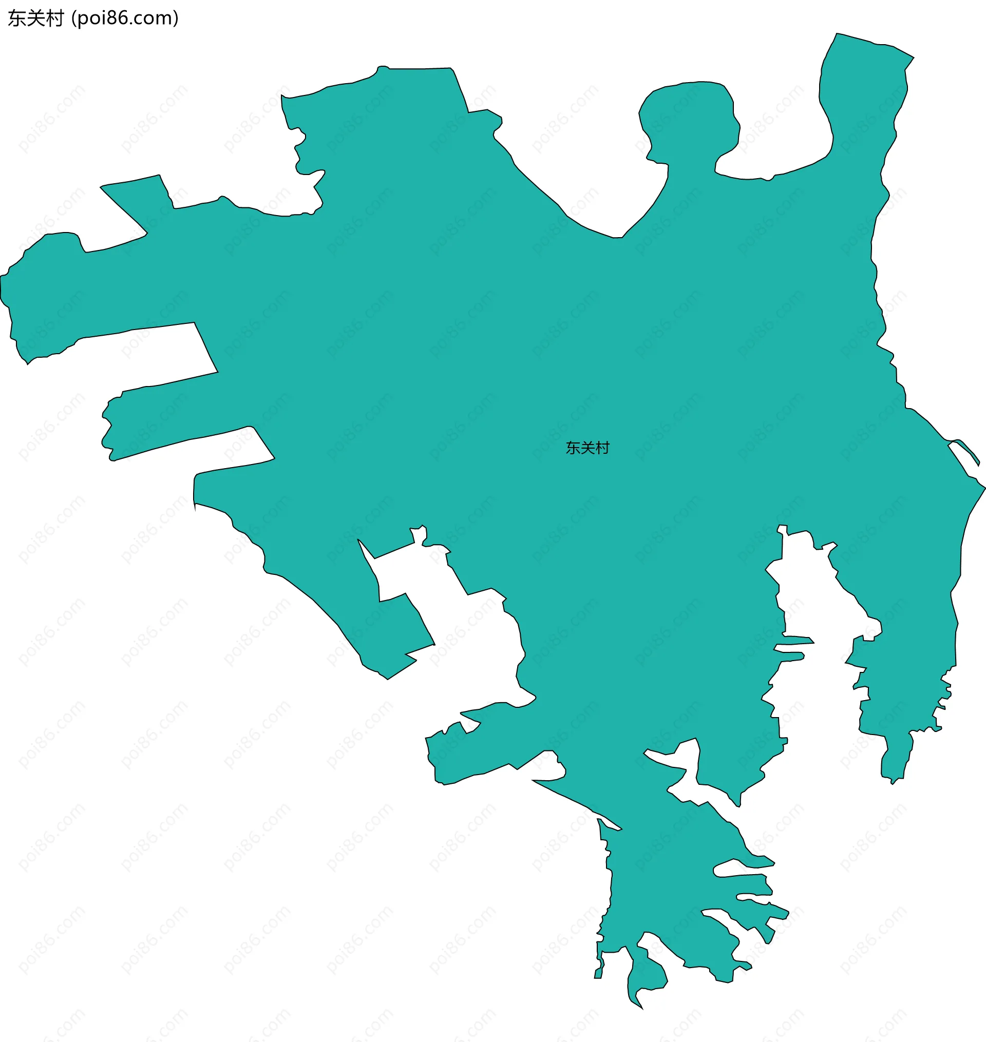 东关村边界地图