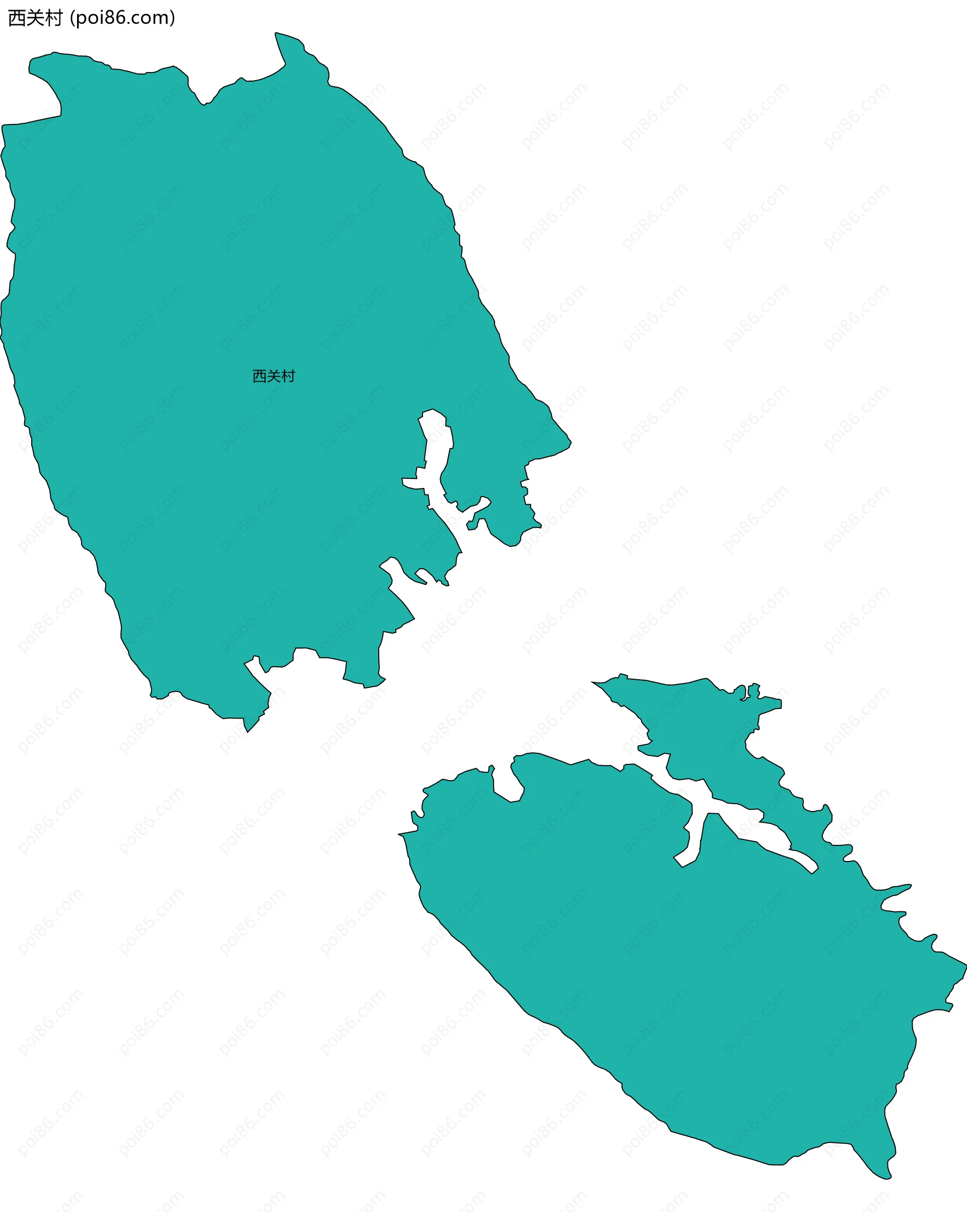 西关村边界地图