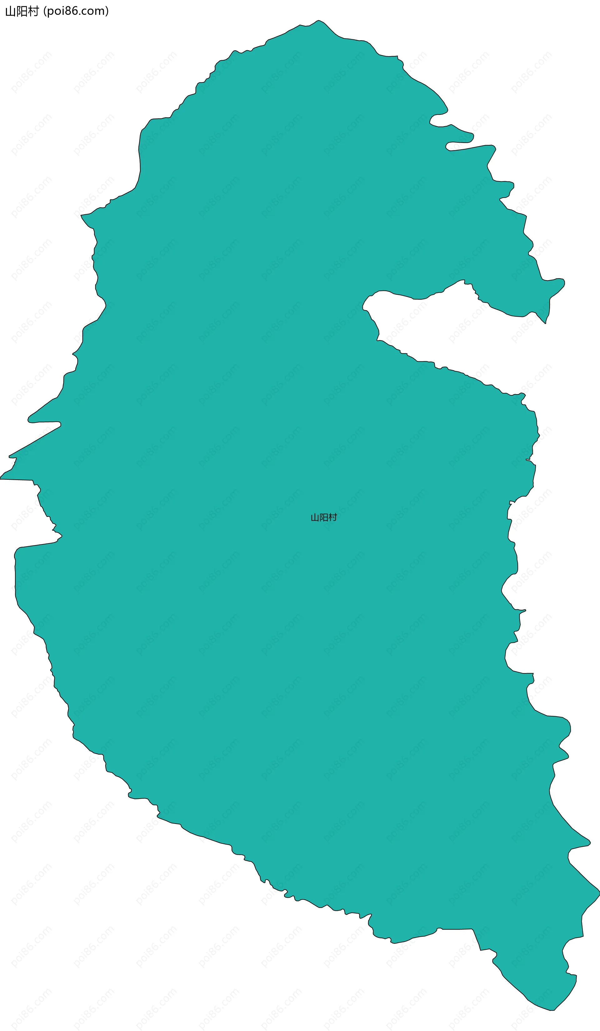 山阳村边界地图