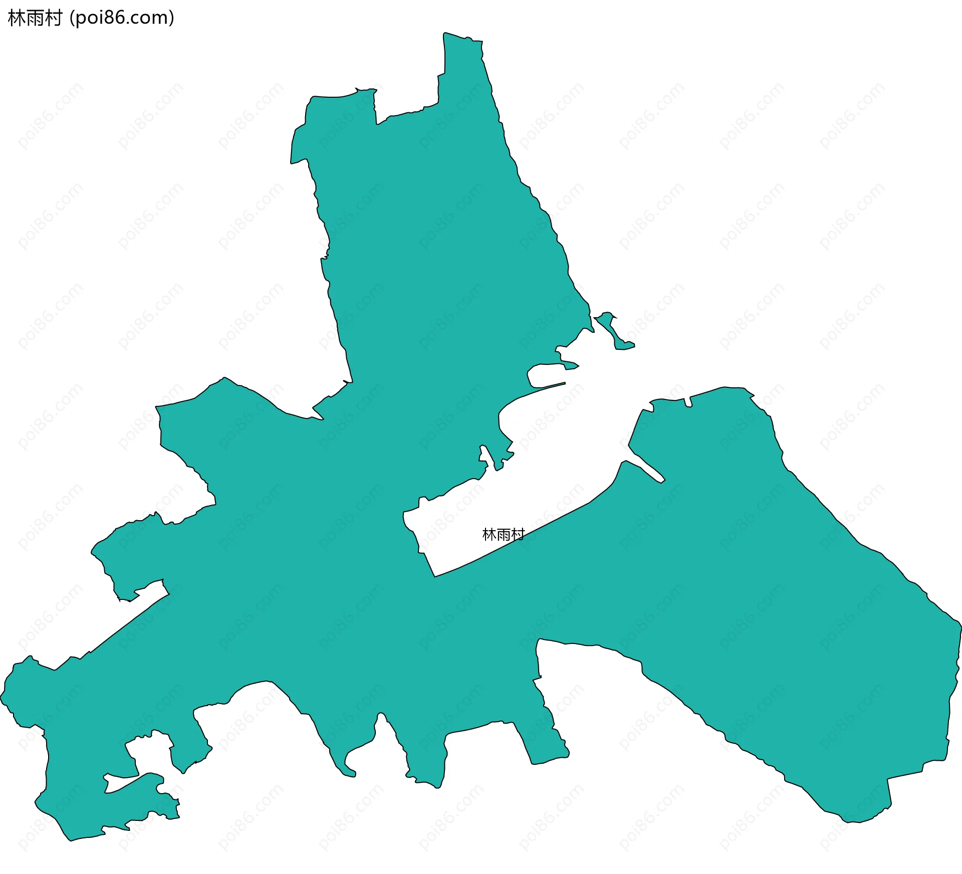 林雨村边界地图