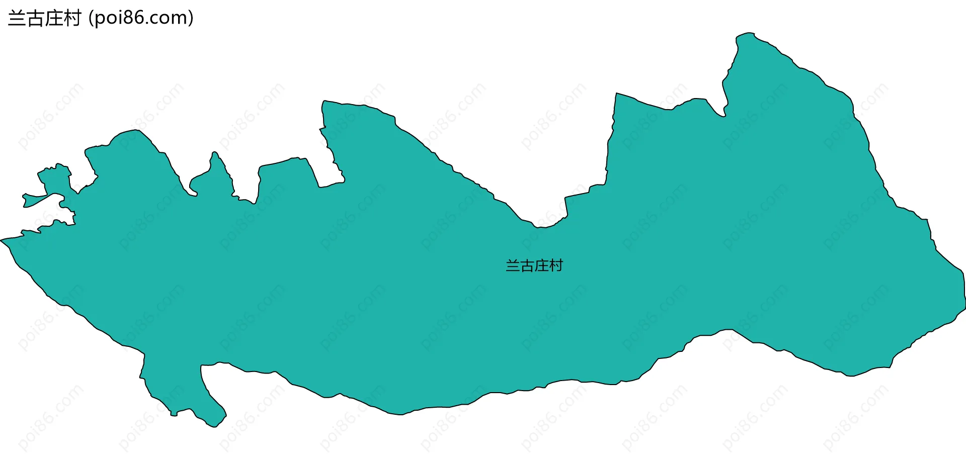兰古庄村边界地图