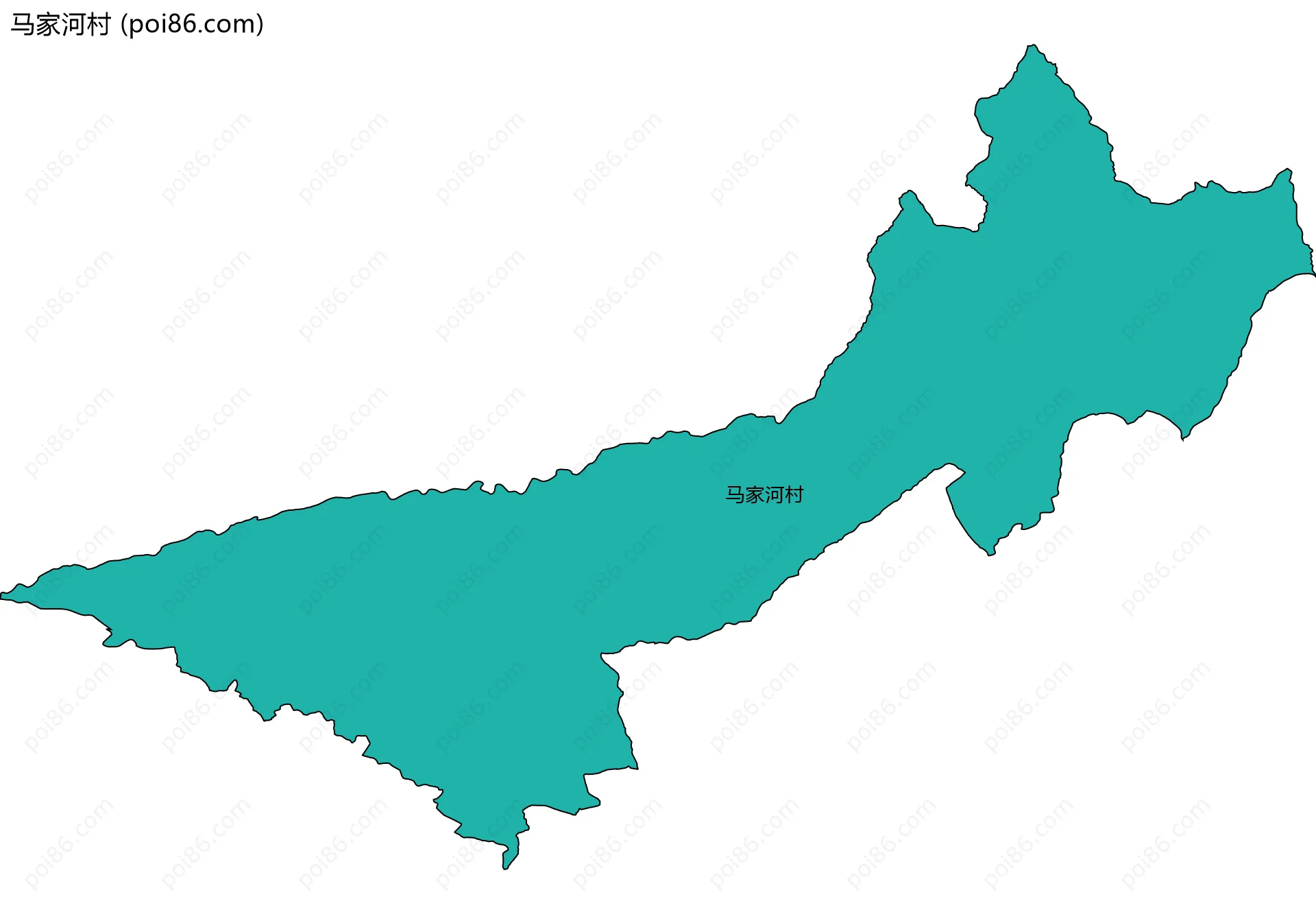 马家河村边界地图