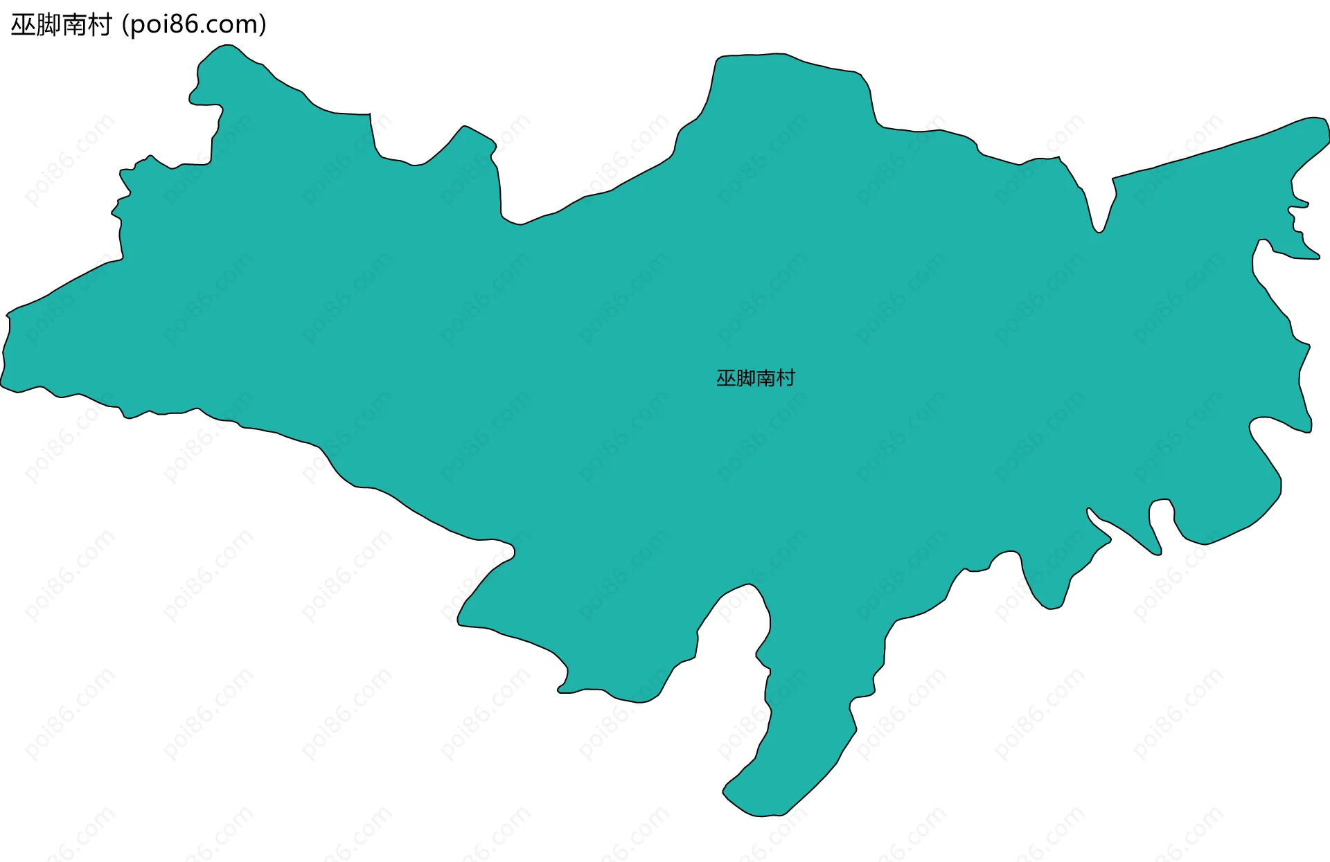 巫脚南村边界地图