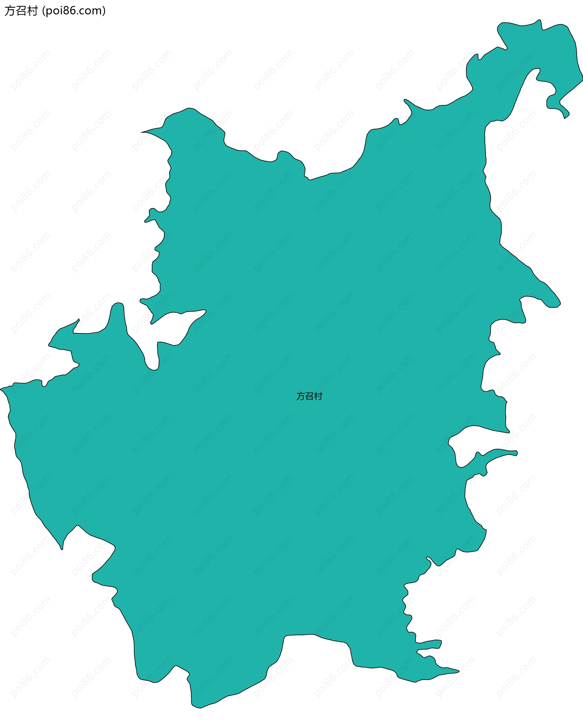 方召村边界地图