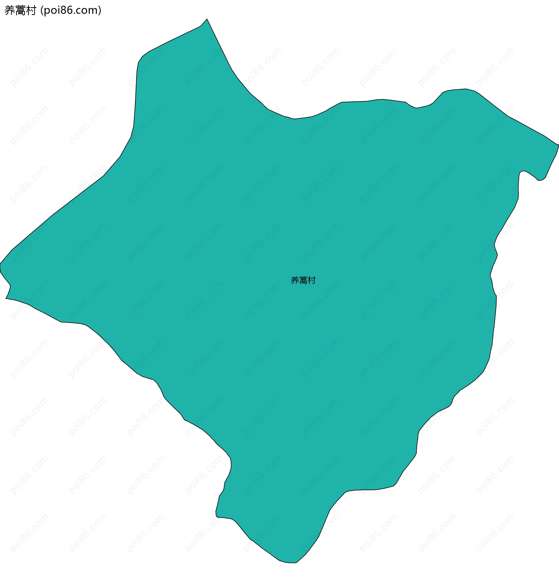 养蒿村边界地图