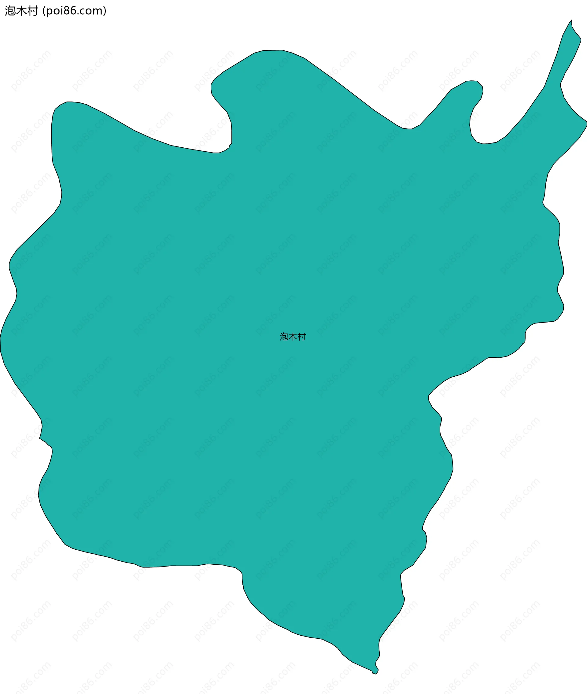 泡木村边界地图