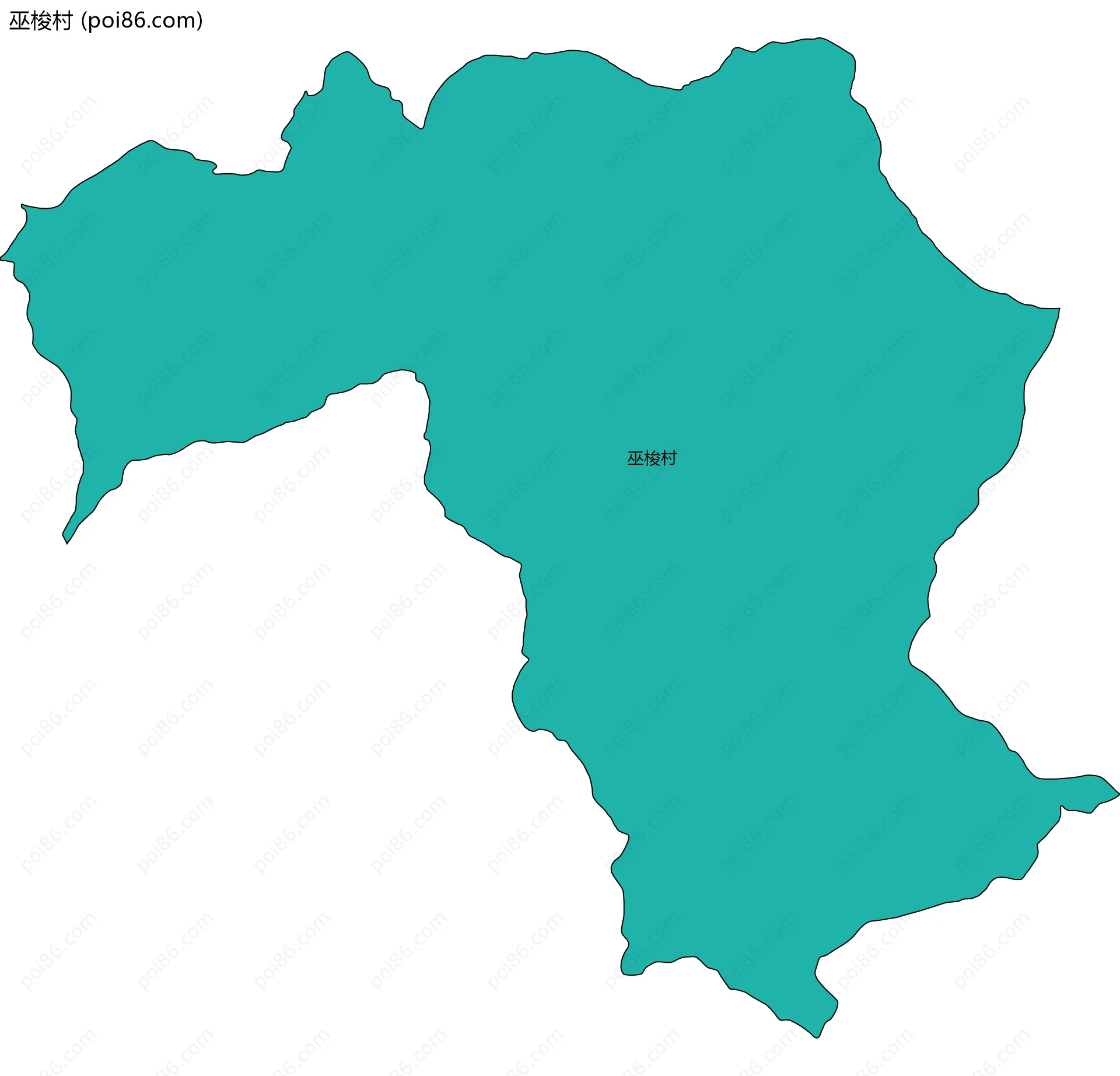 巫梭村边界地图