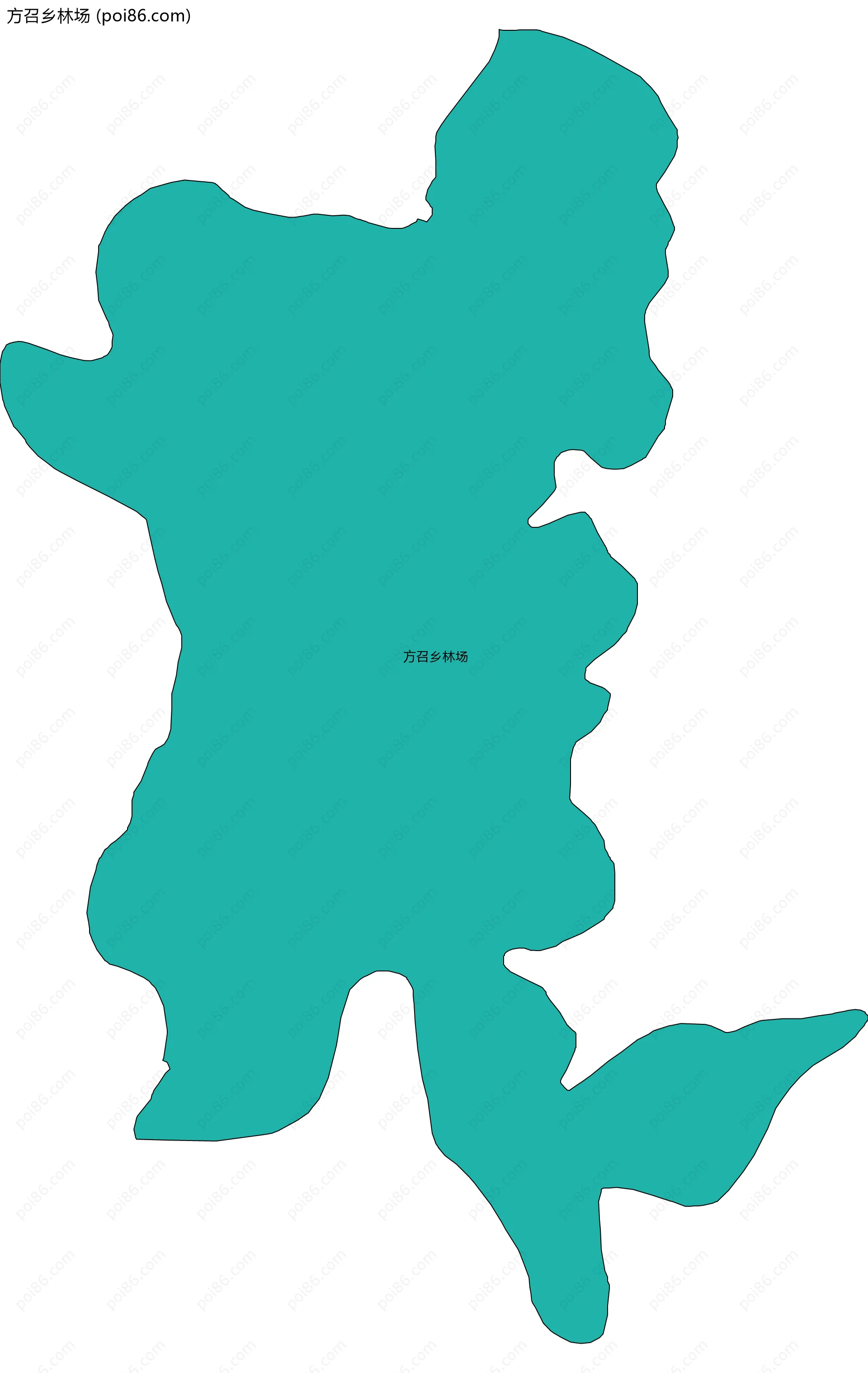 方召乡林场边界地图