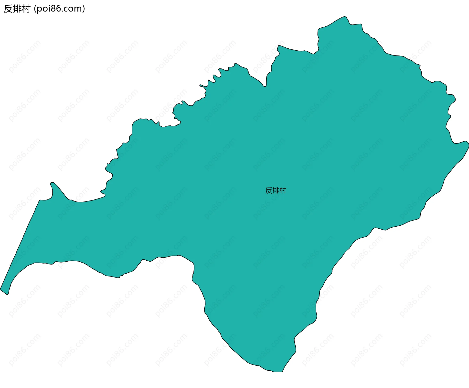 反排村边界地图