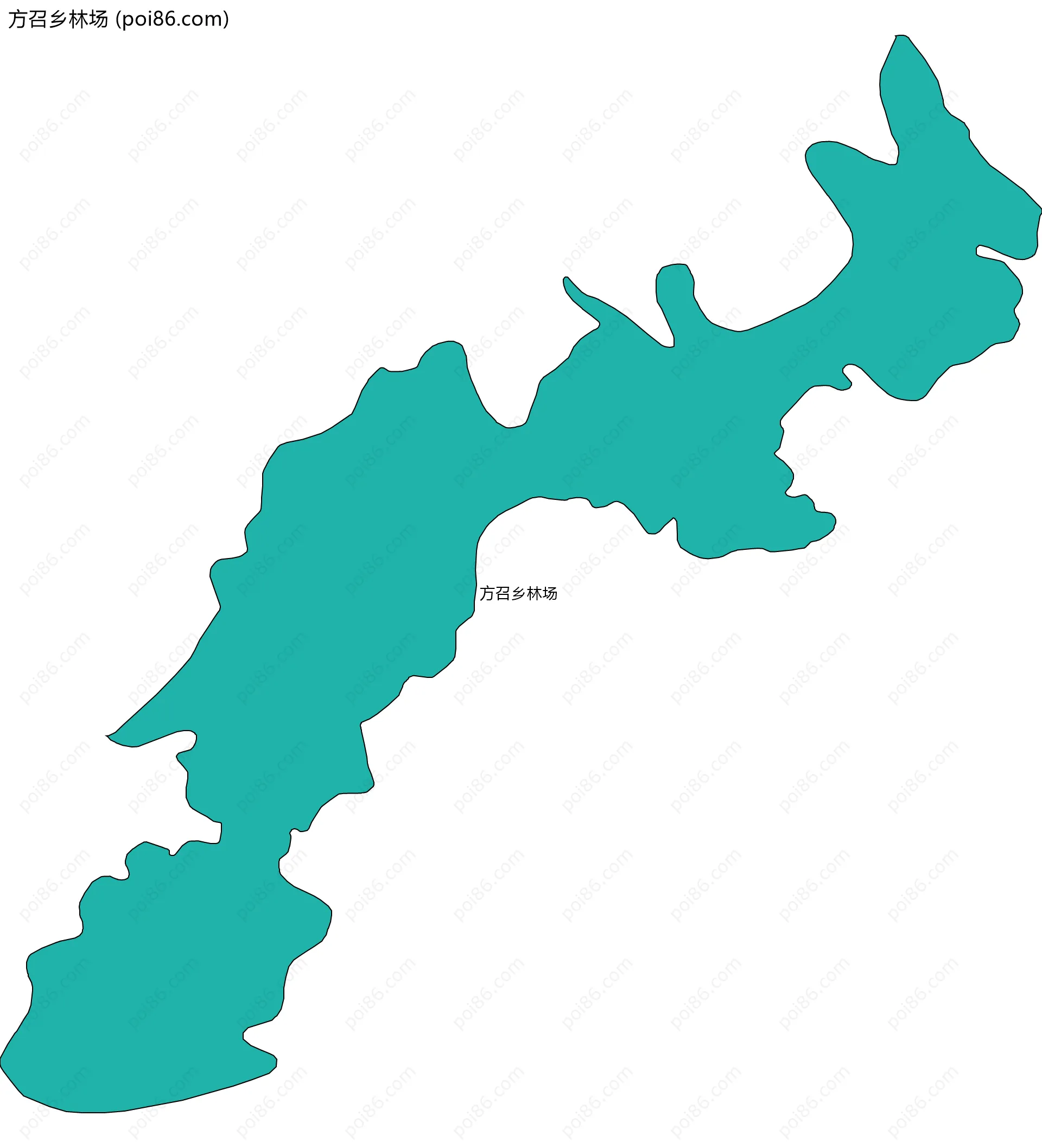 方召乡林场边界地图