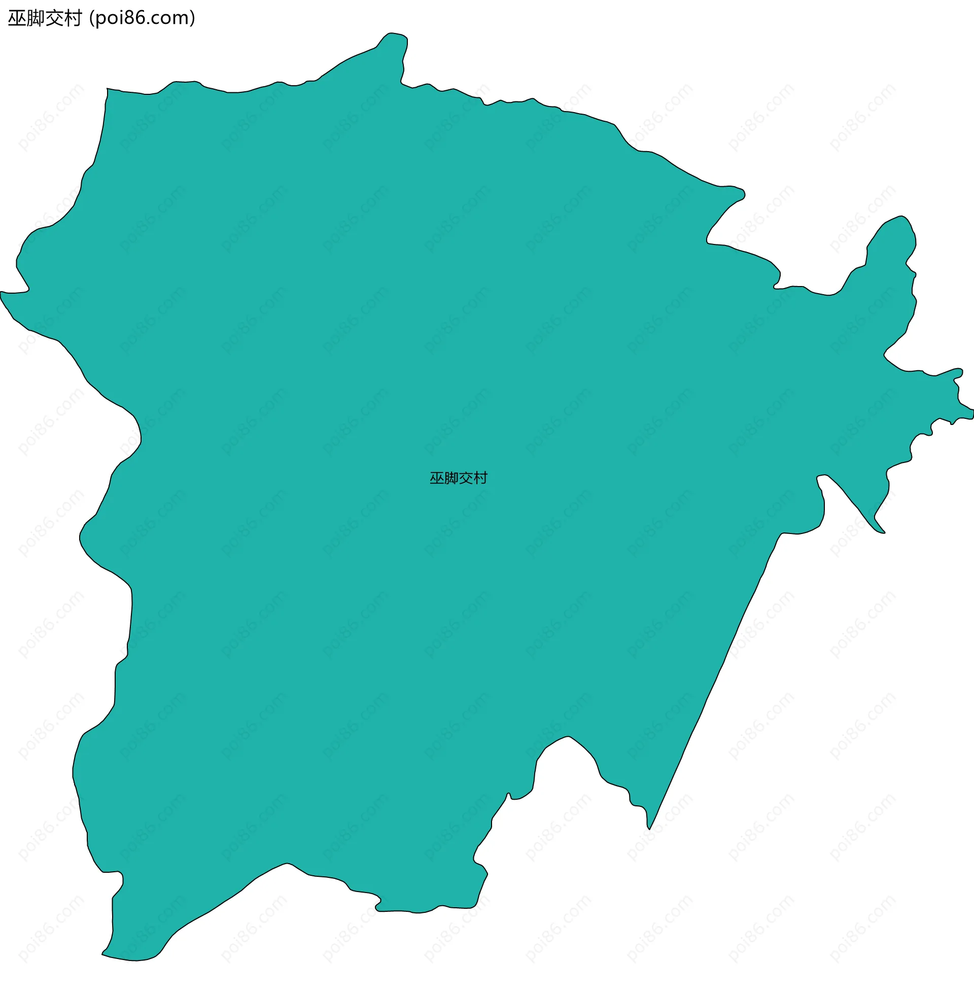 巫脚交村边界地图