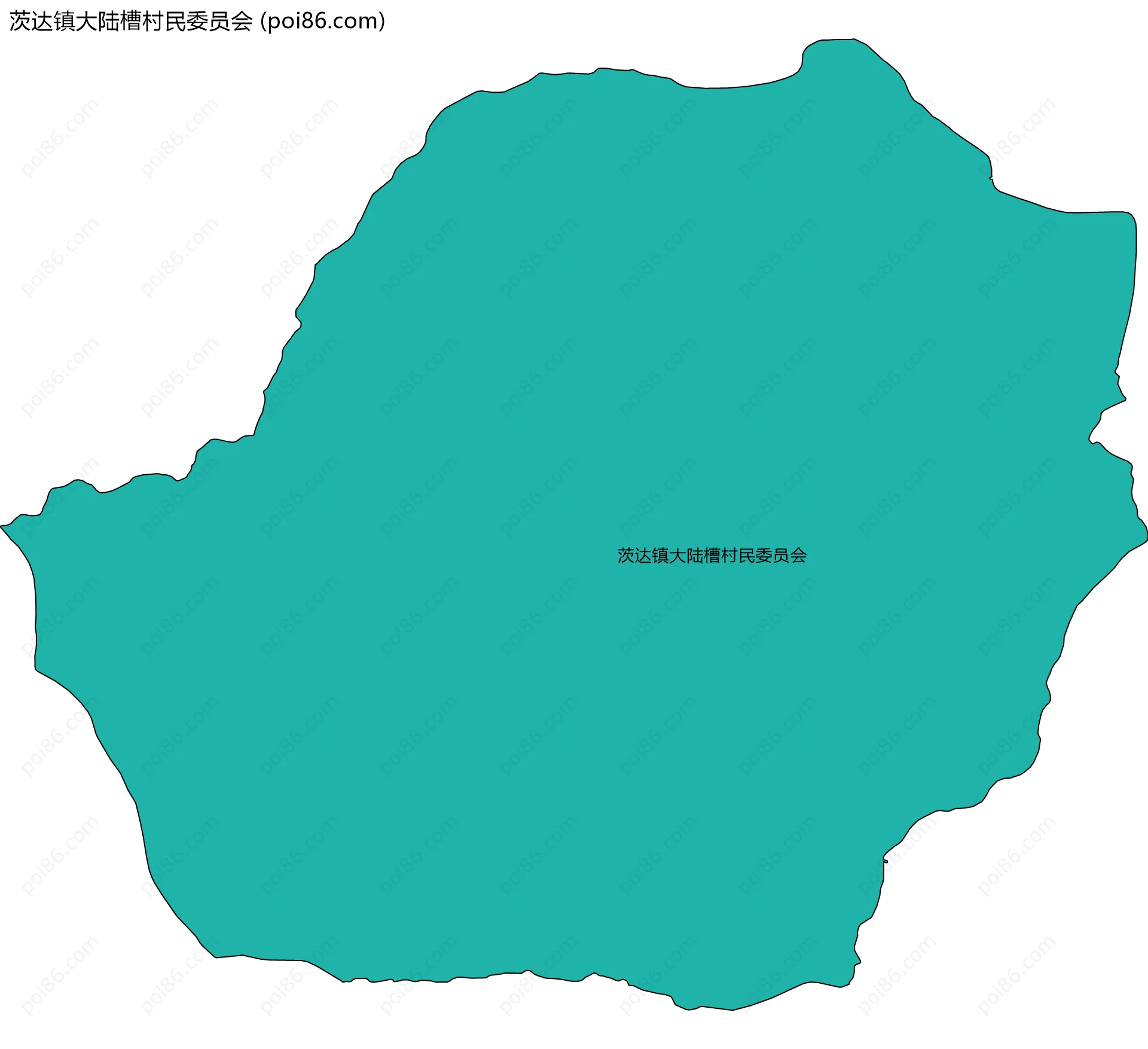 茨达镇大陆槽村民委员会边界地图