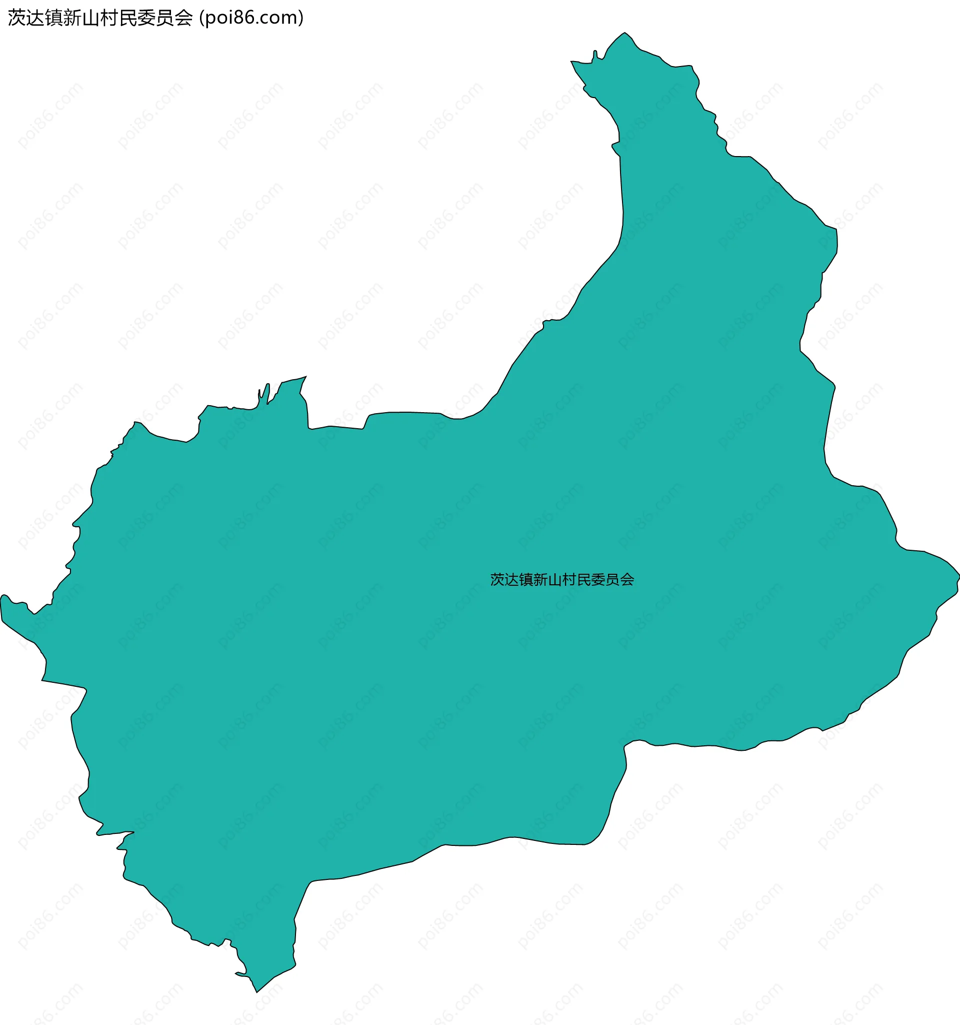 茨达镇新山村民委员会边界地图