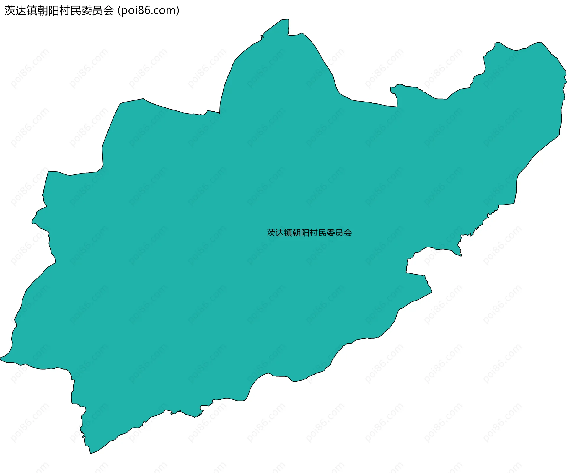 茨达镇朝阳村民委员会边界地图