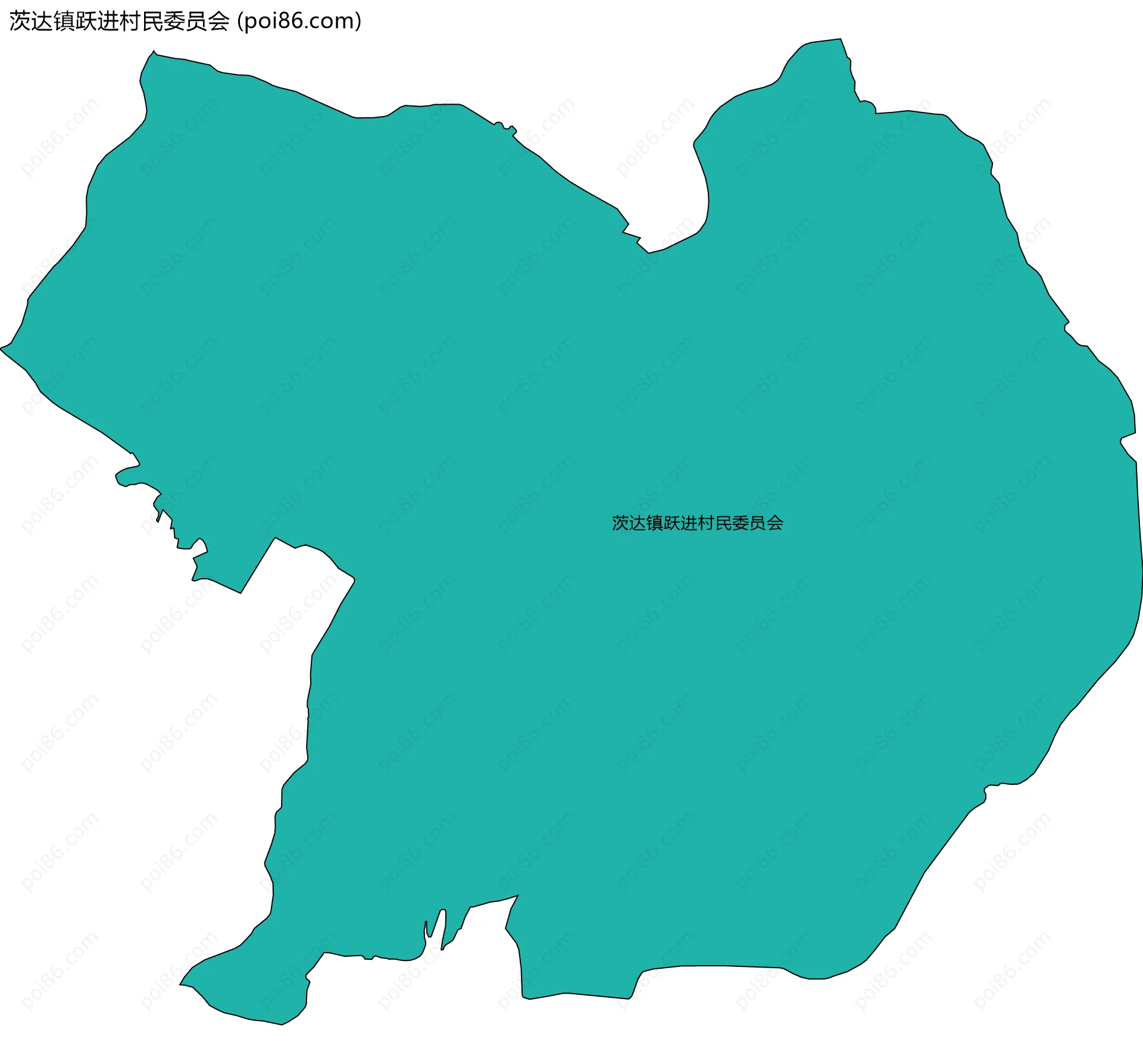 茨达镇跃进村民委员会边界地图