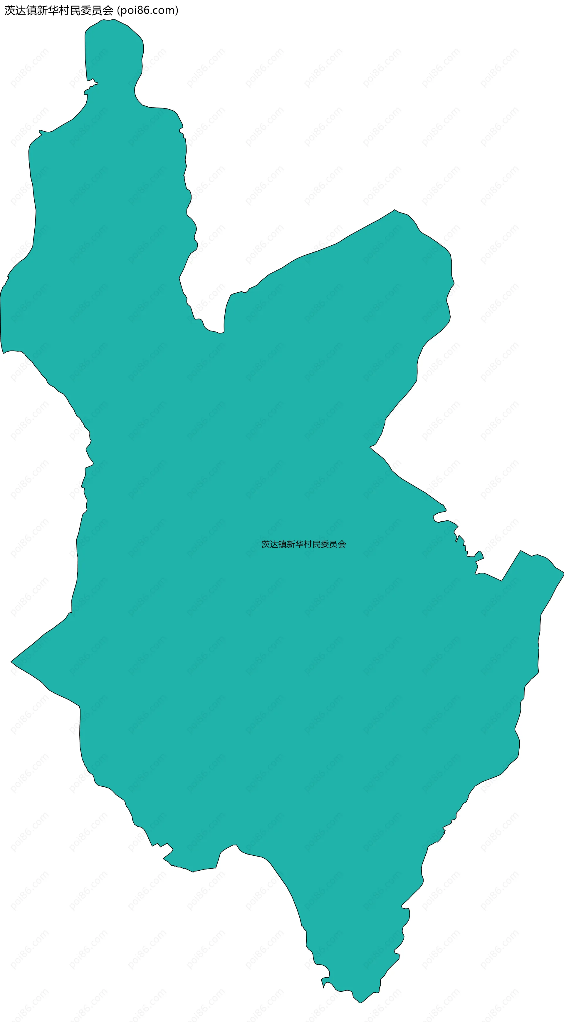 茨达镇新华村民委员会边界地图