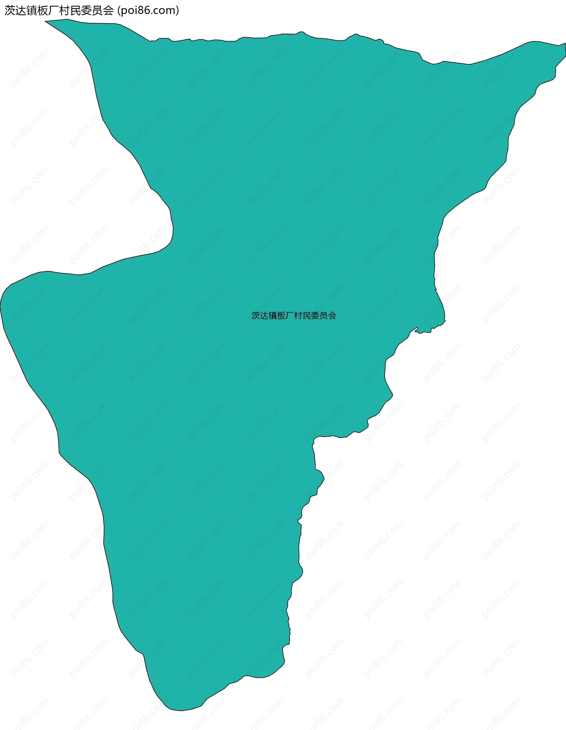茨达镇板厂村民委员会边界地图