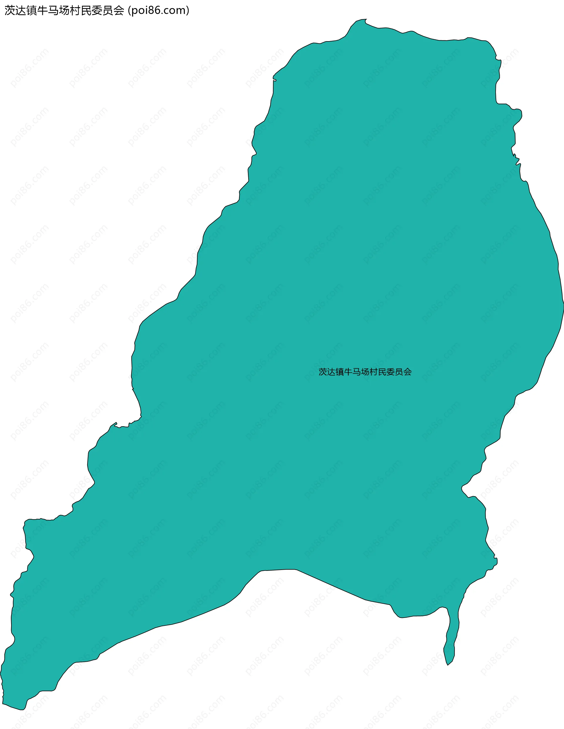 茨达镇牛马场村民委员会边界地图