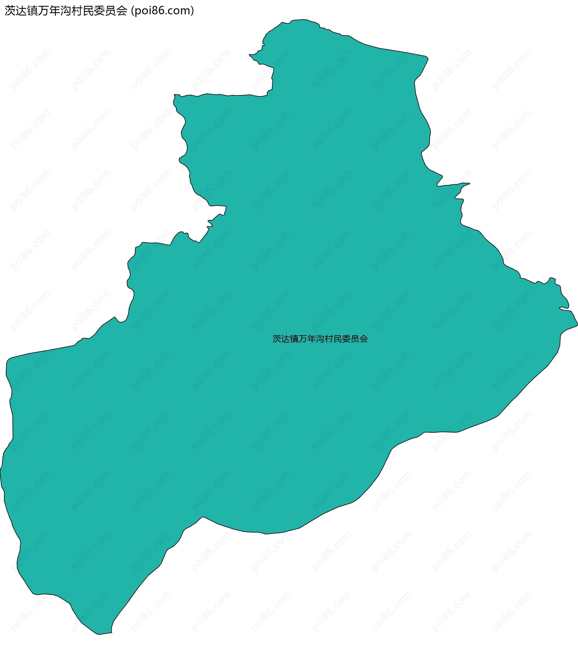 茨达镇万年沟村民委员会边界地图