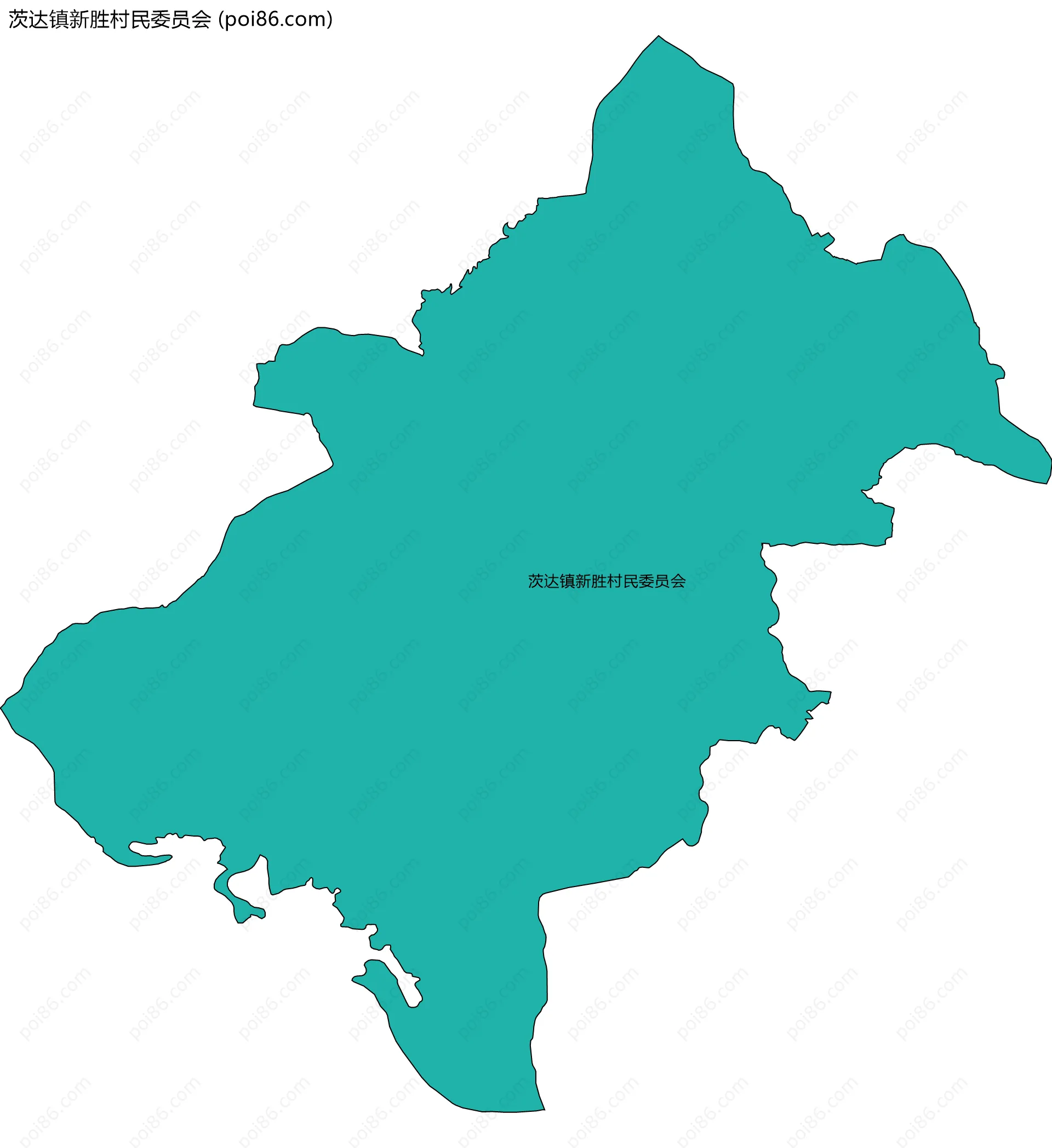 茨达镇新胜村民委员会边界地图