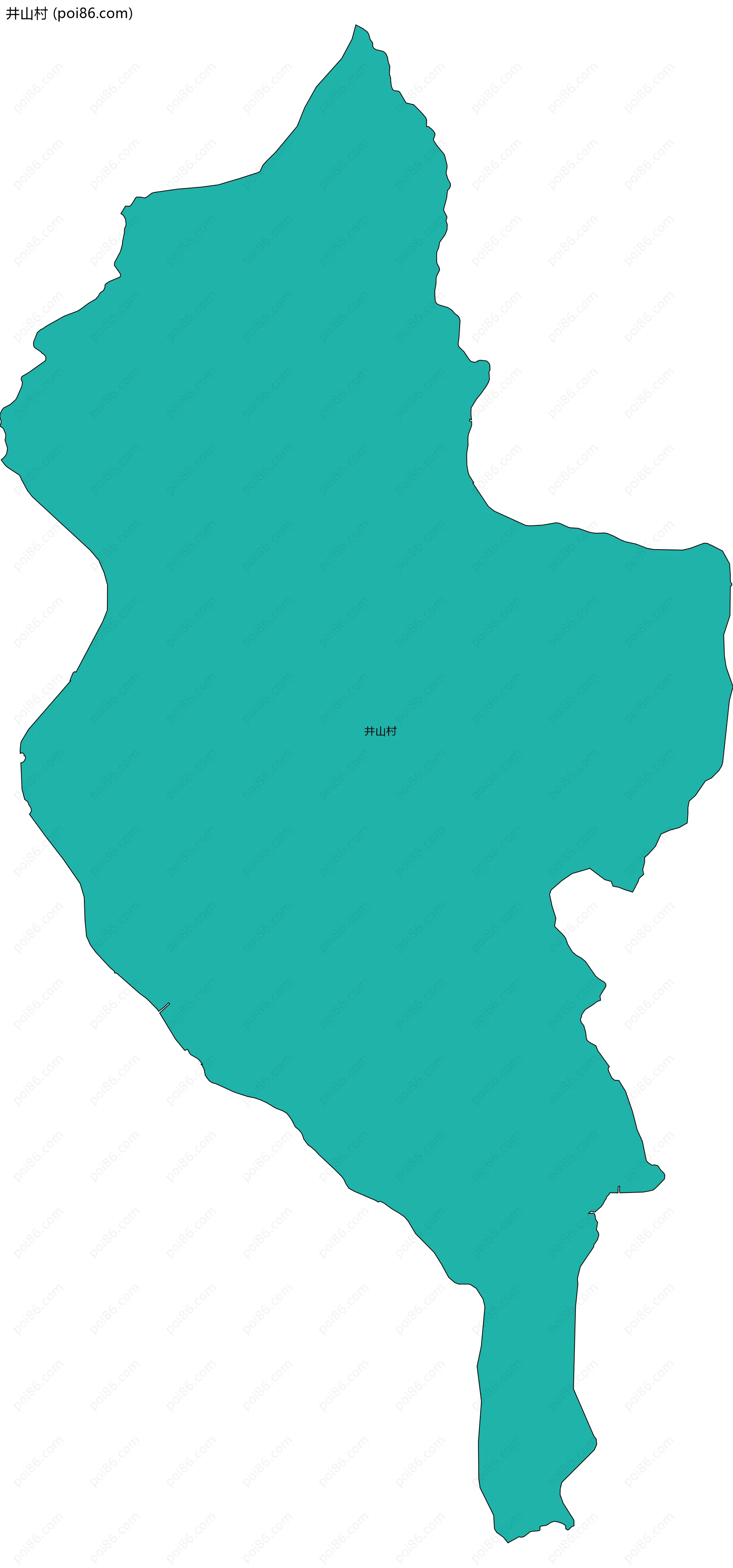 井山村边界地图