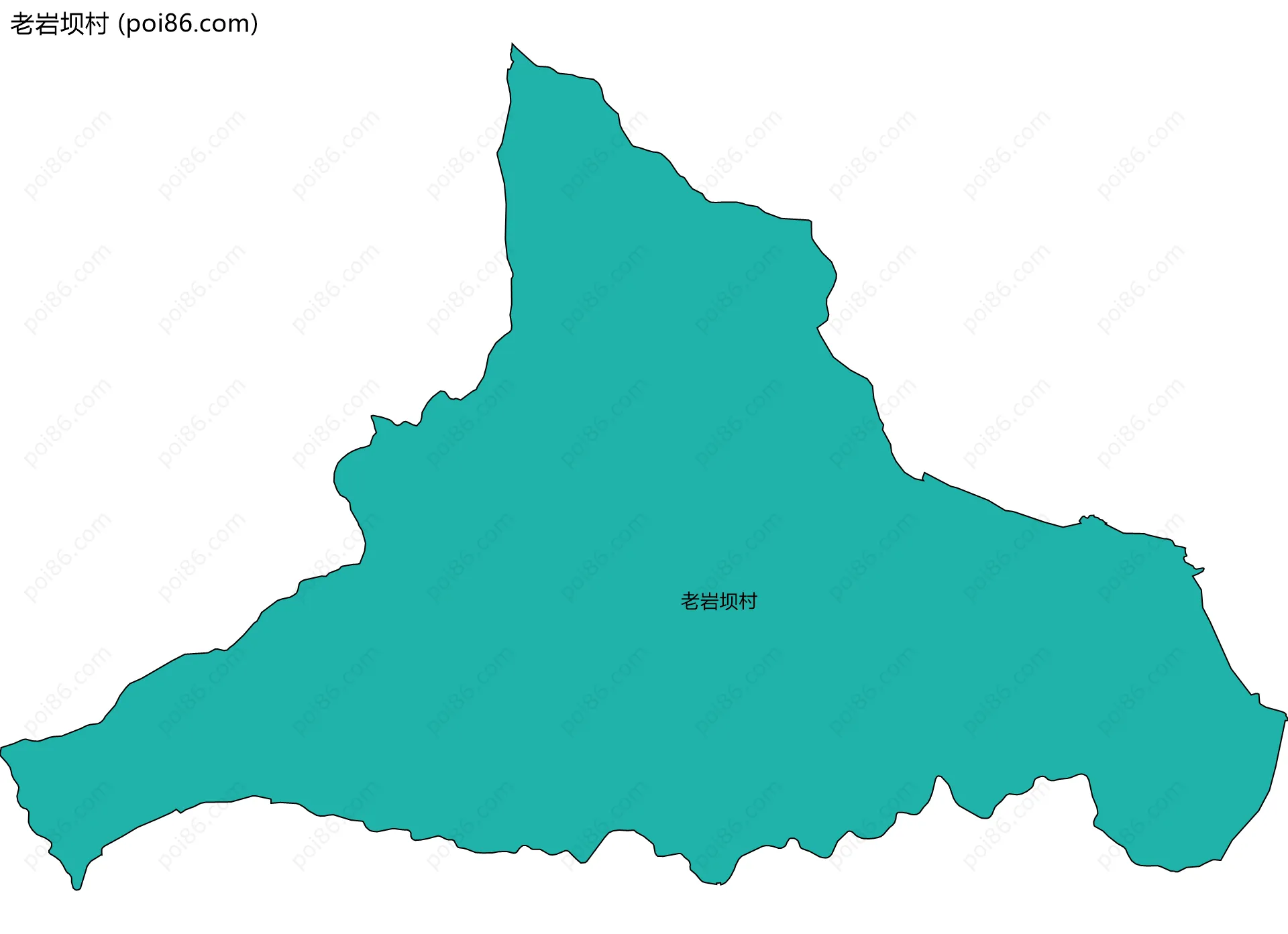 老岩坝村边界地图