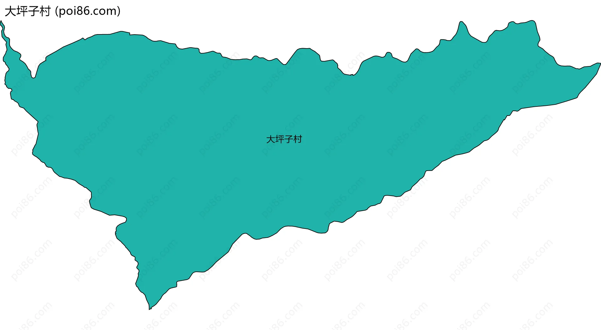 大坪子村边界地图