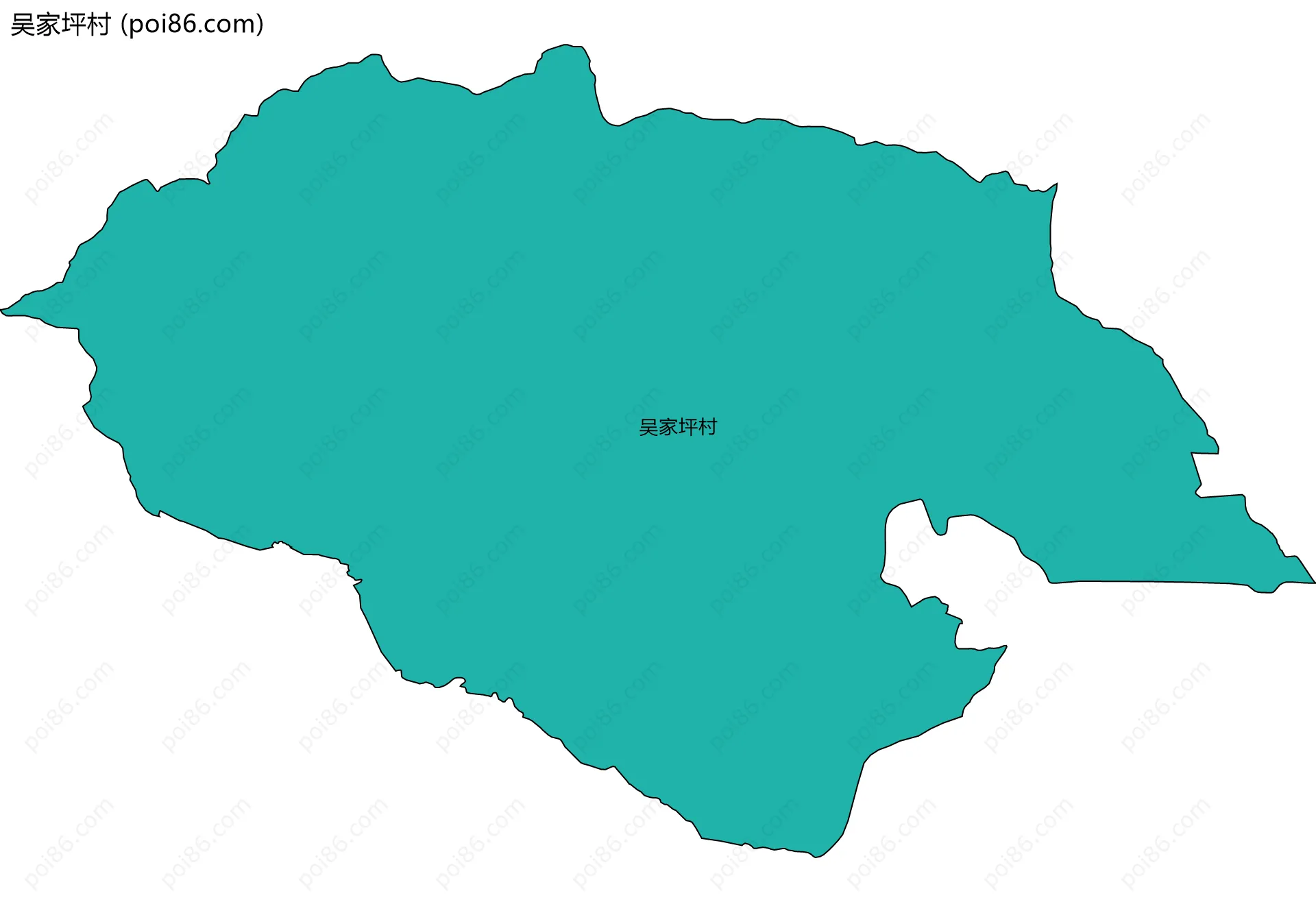 吴家坪村边界地图