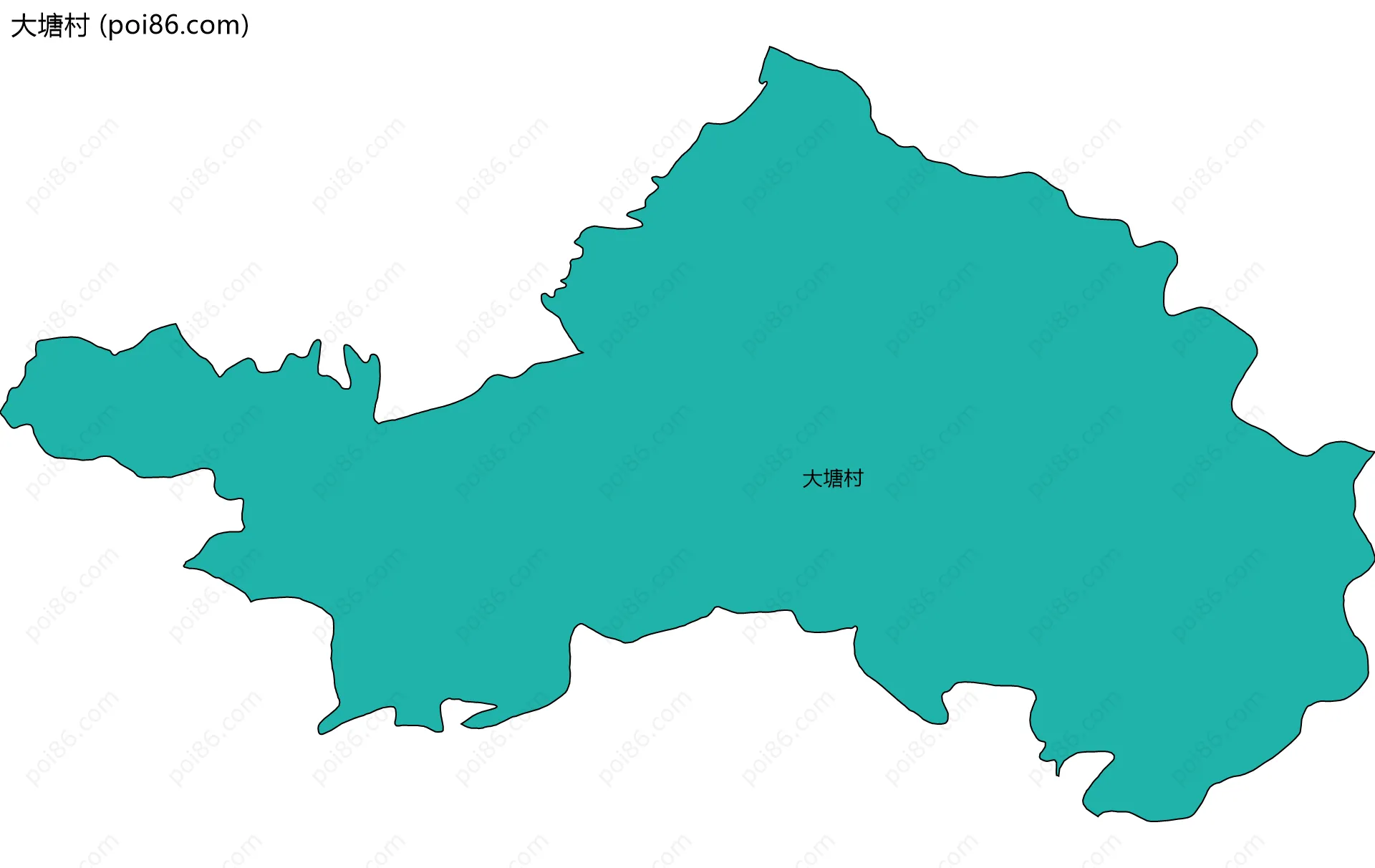 大塘村边界地图