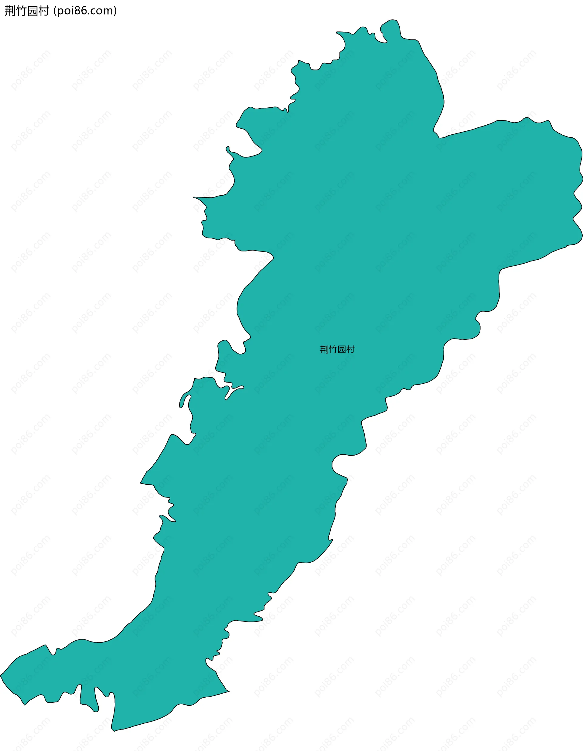 荆竹园村边界地图