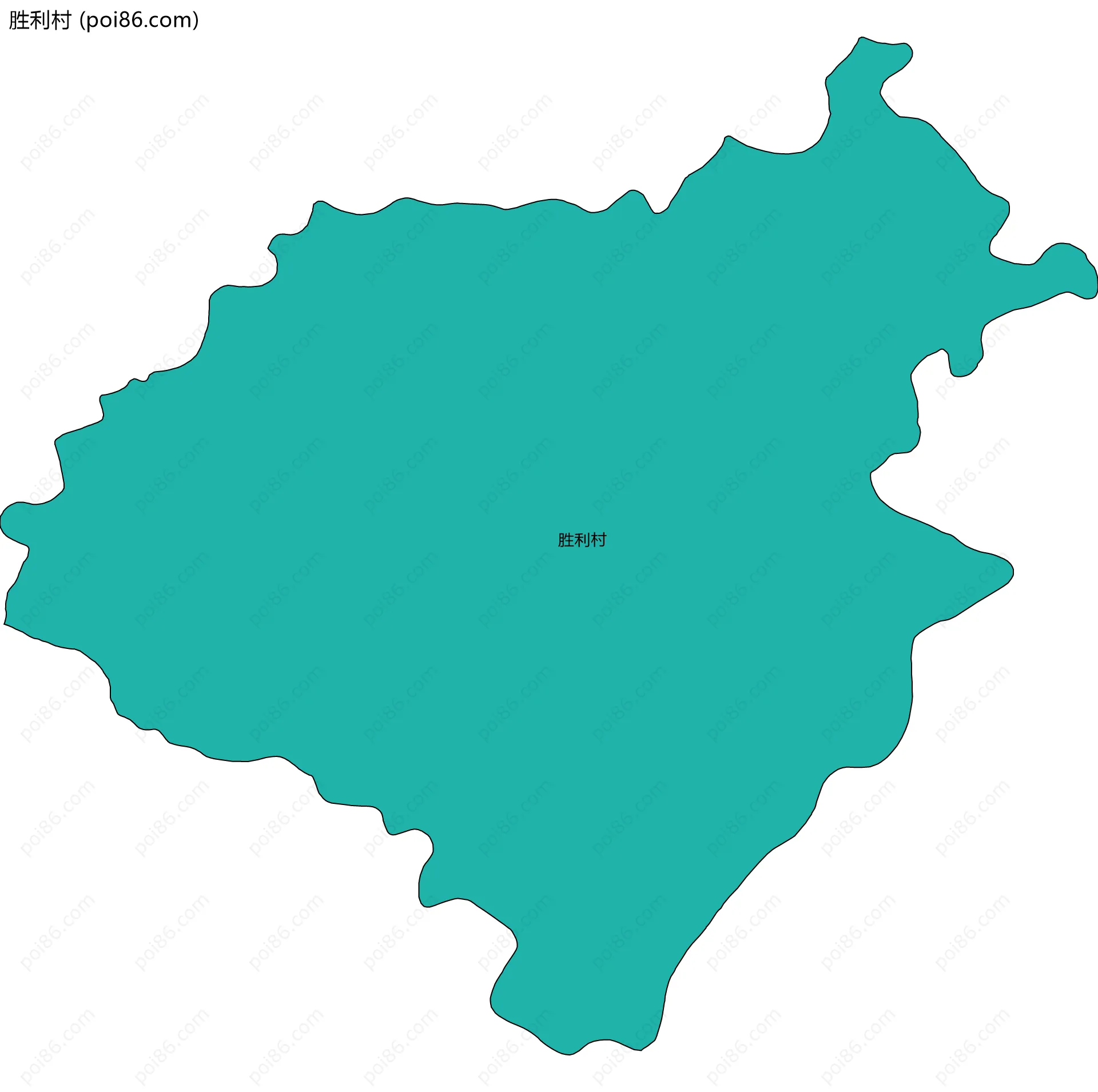 胜利村边界地图