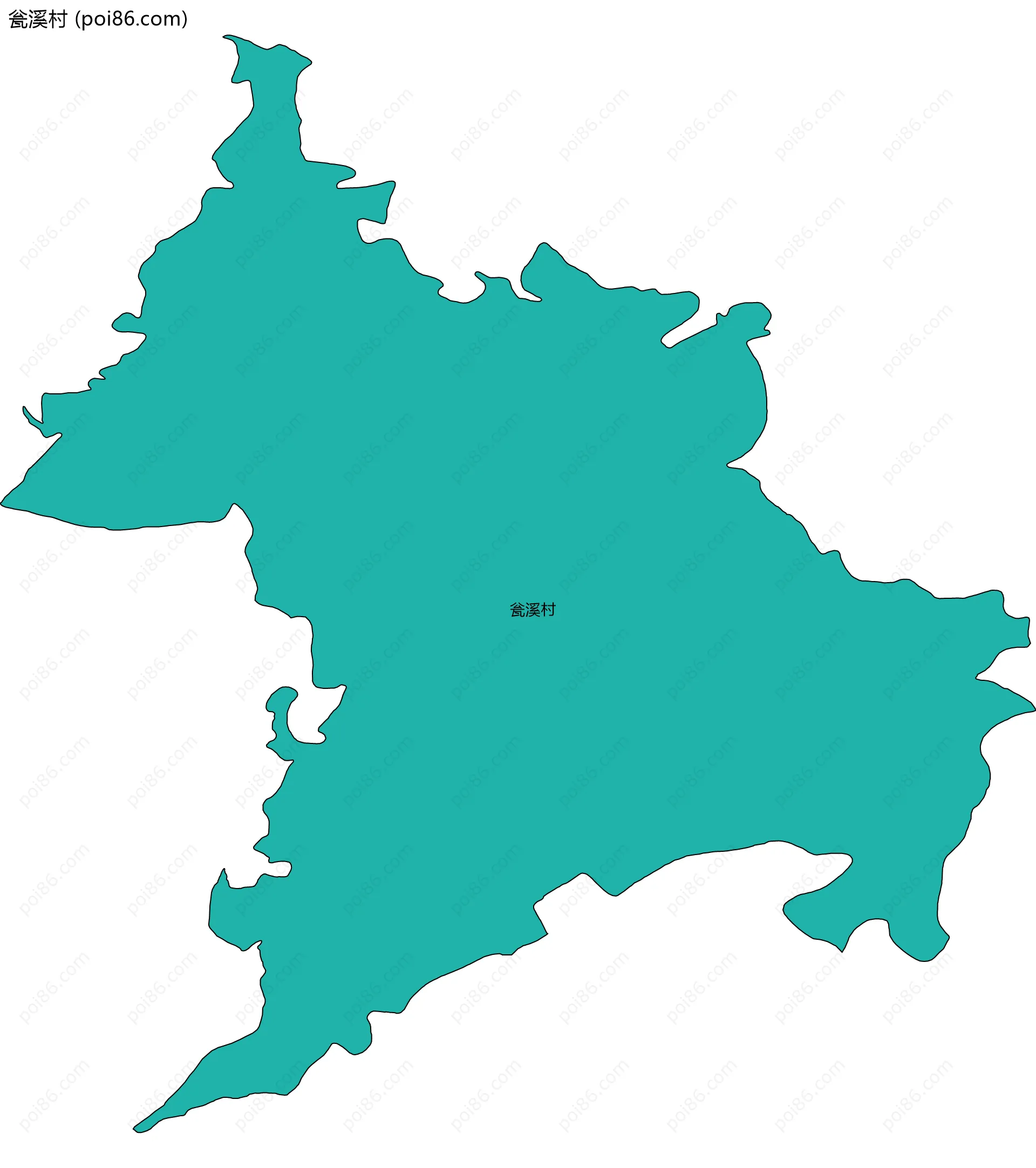 瓮溪村边界地图