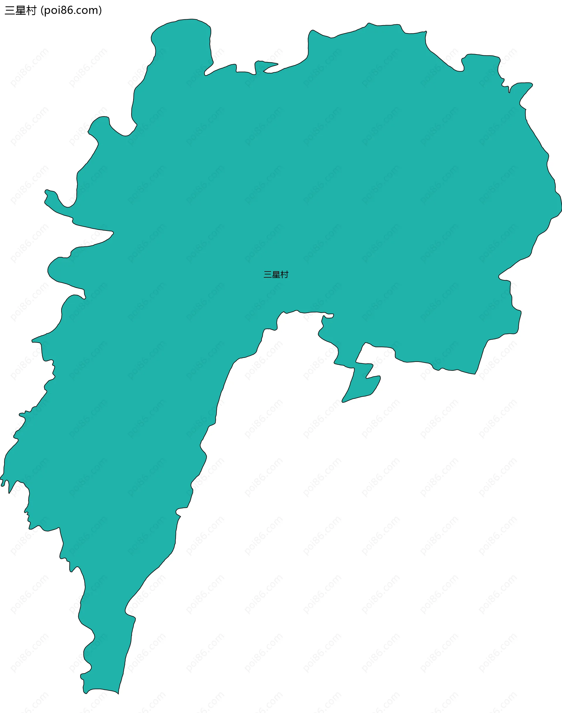 三星村边界地图