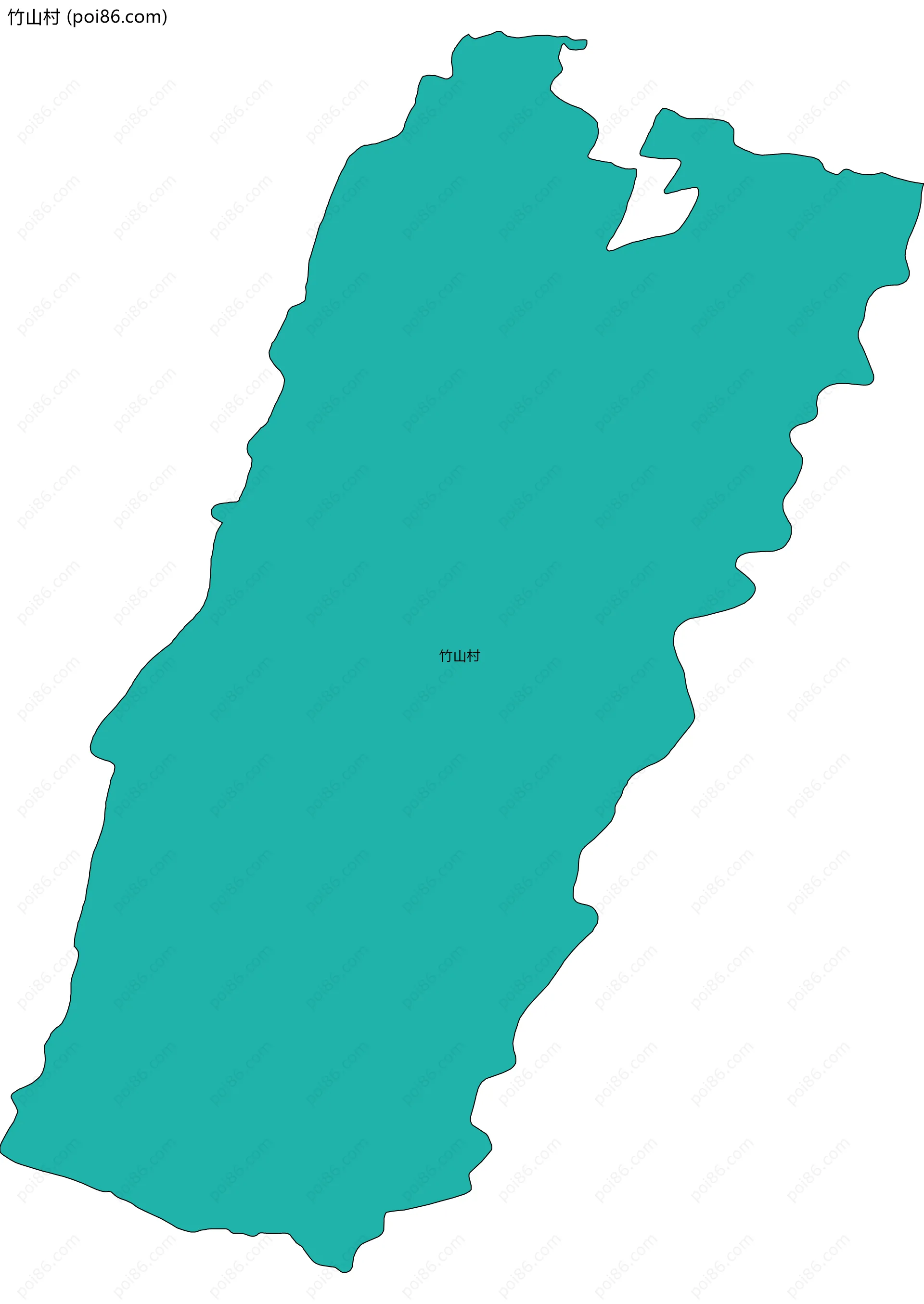 竹山村边界地图