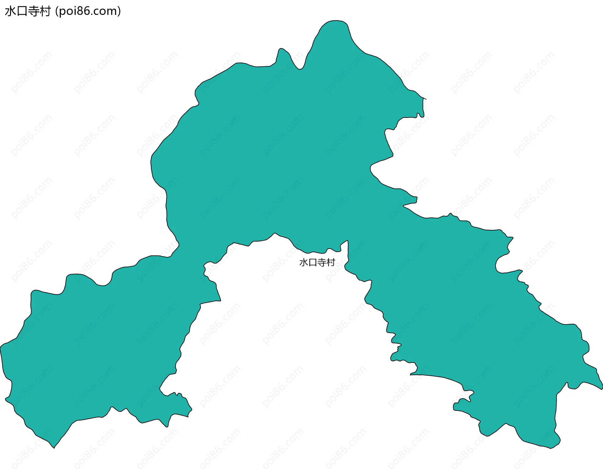 水口寺村边界地图