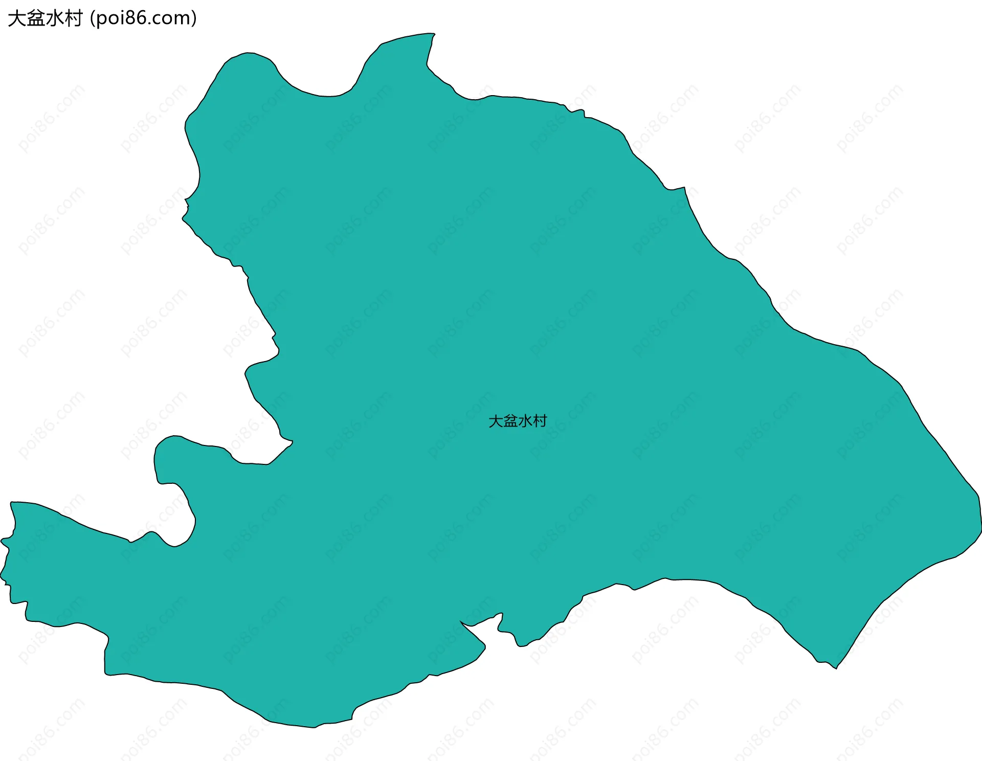 大盆水村边界地图