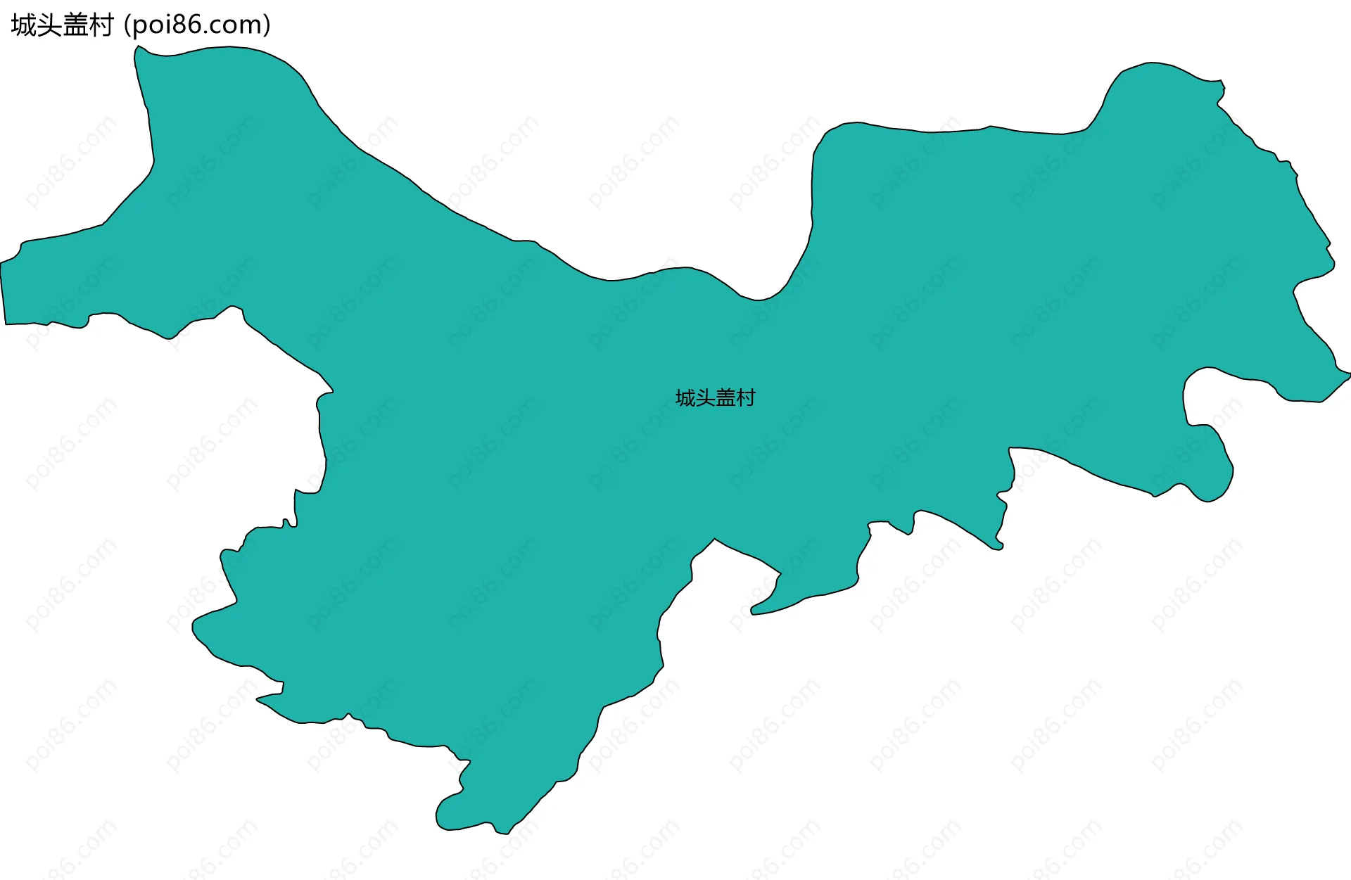 城头盖村边界地图