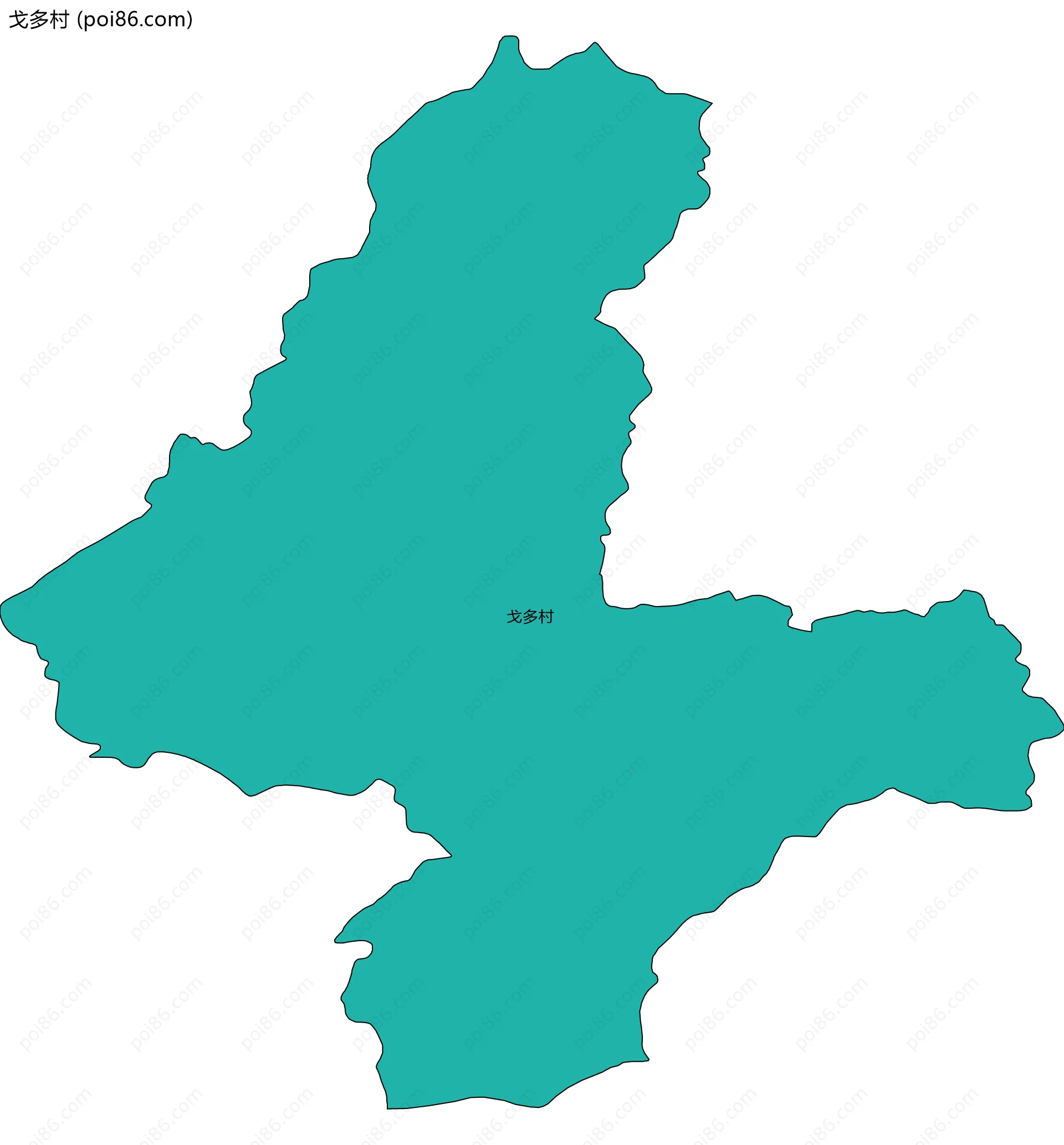 戈多村边界地图